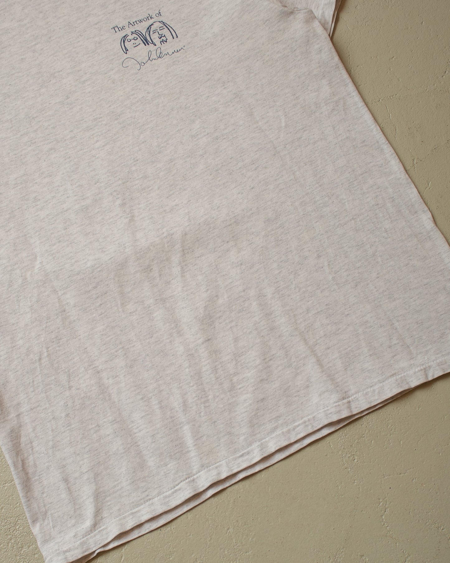 1990s Artwork of John Lennon T-shirt grey - M