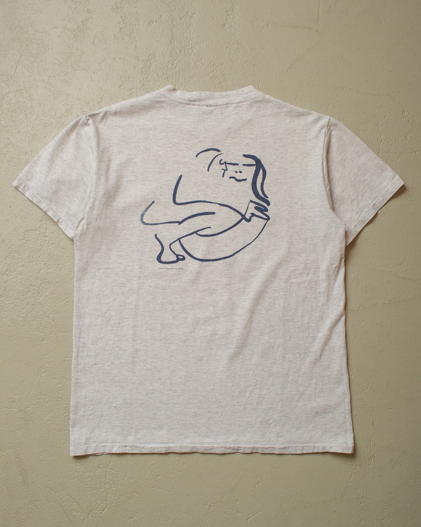 1990s Artwork of John Lennon T-shirt grey - M