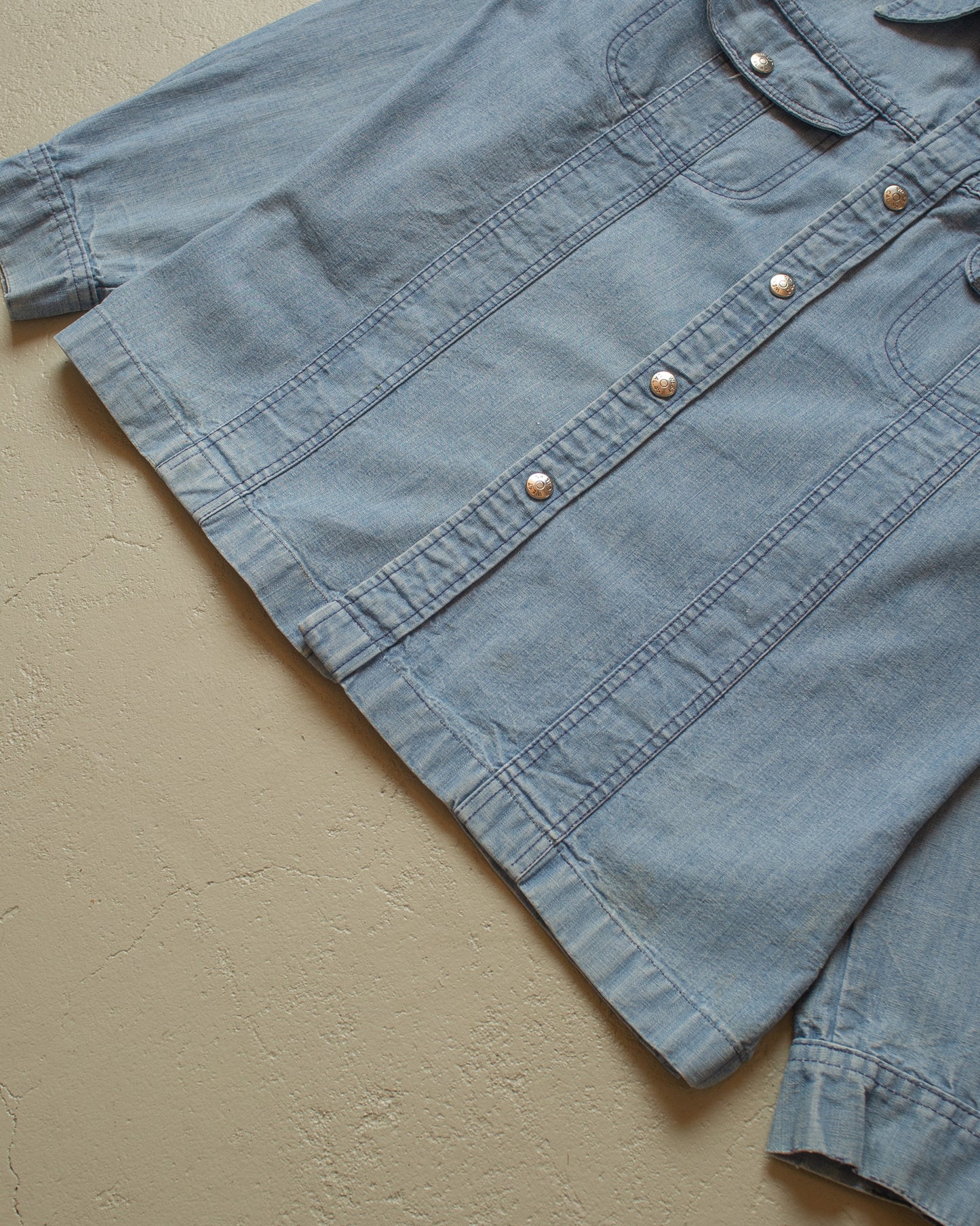 1970s Lee Cal. 45 Denim Shirt Jacket blue - M/L