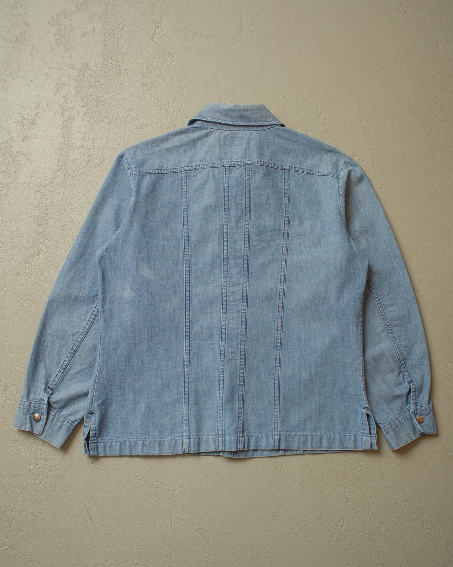 1970s Lee Cal. 45 Denim Shirt Jacket blue - M/L