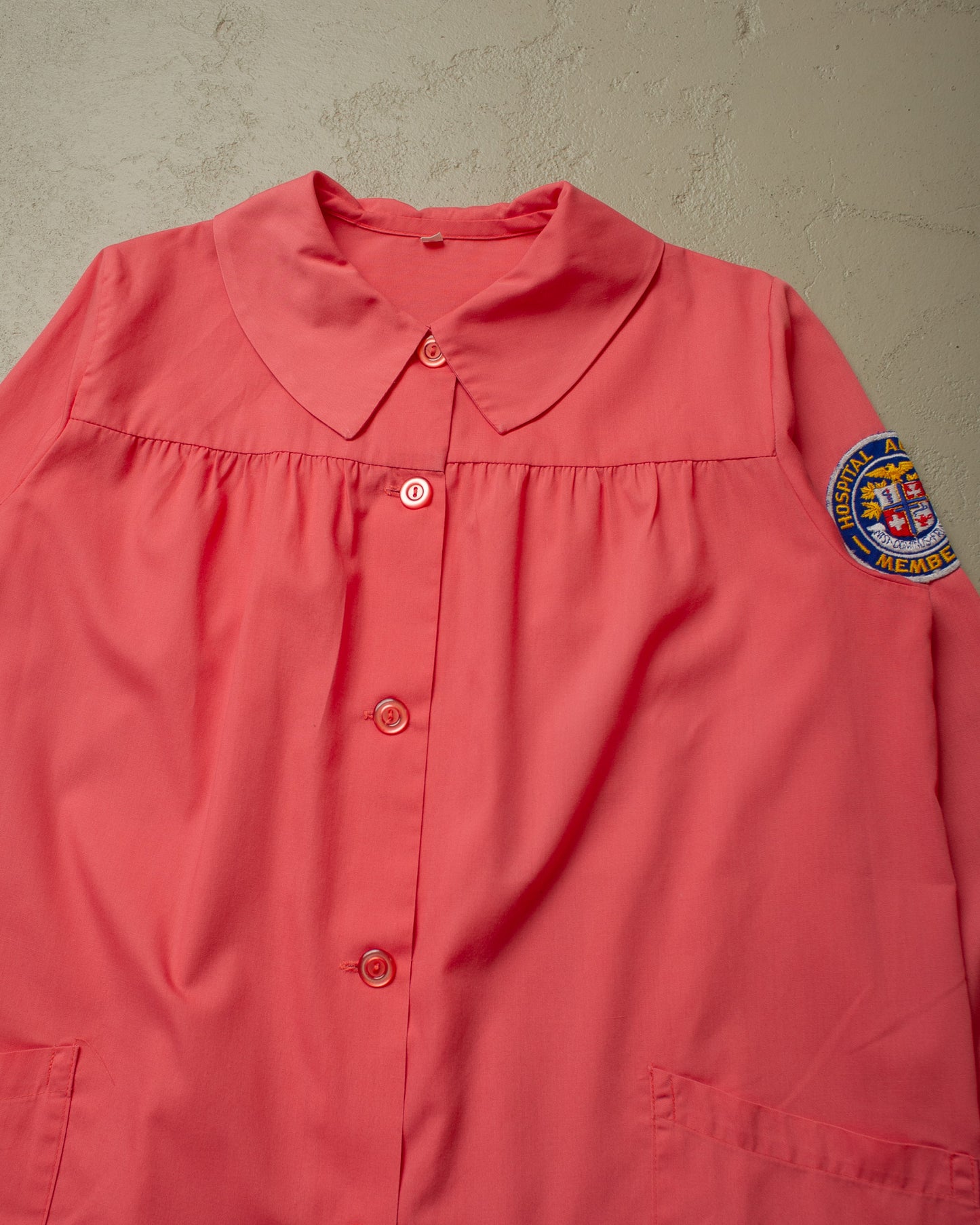 1970s/80s Womens Hospital light Work Jacket pink - S