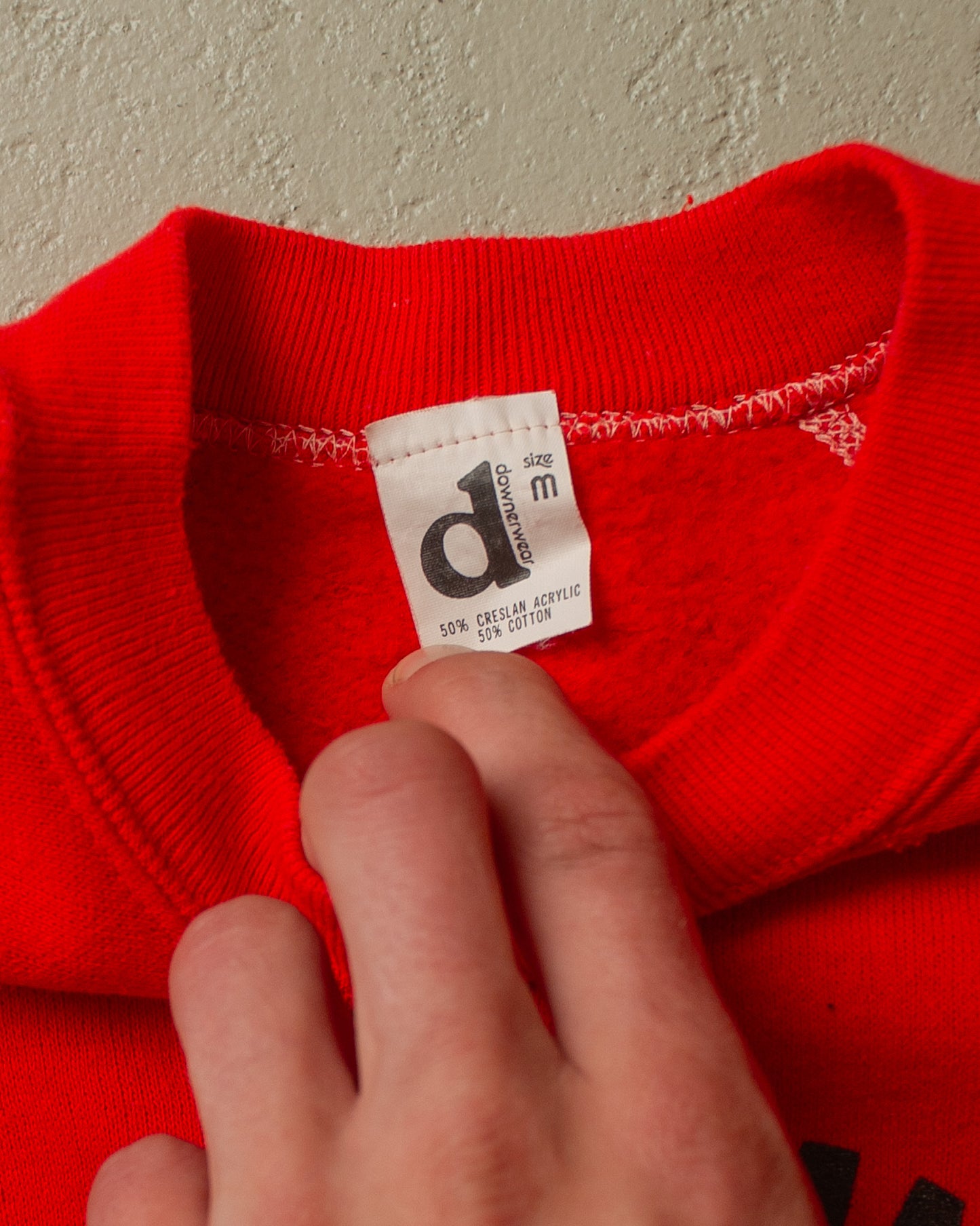 1980s Safety Committee Short Sleeve Sweatshirt red - M