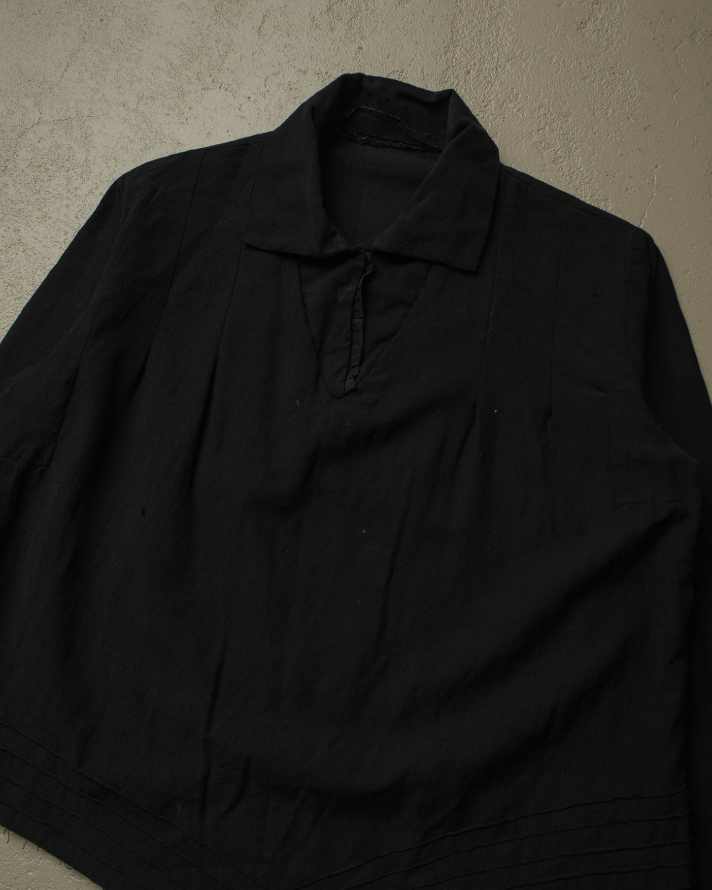 1920s/30s Womens Work Blouse black - S/M