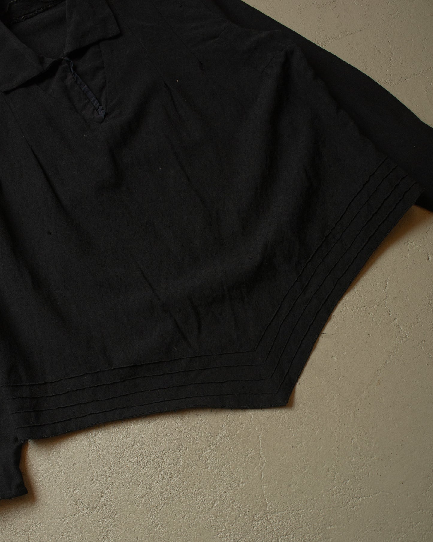 1920s/30s Womens Work Blouse black - S/M