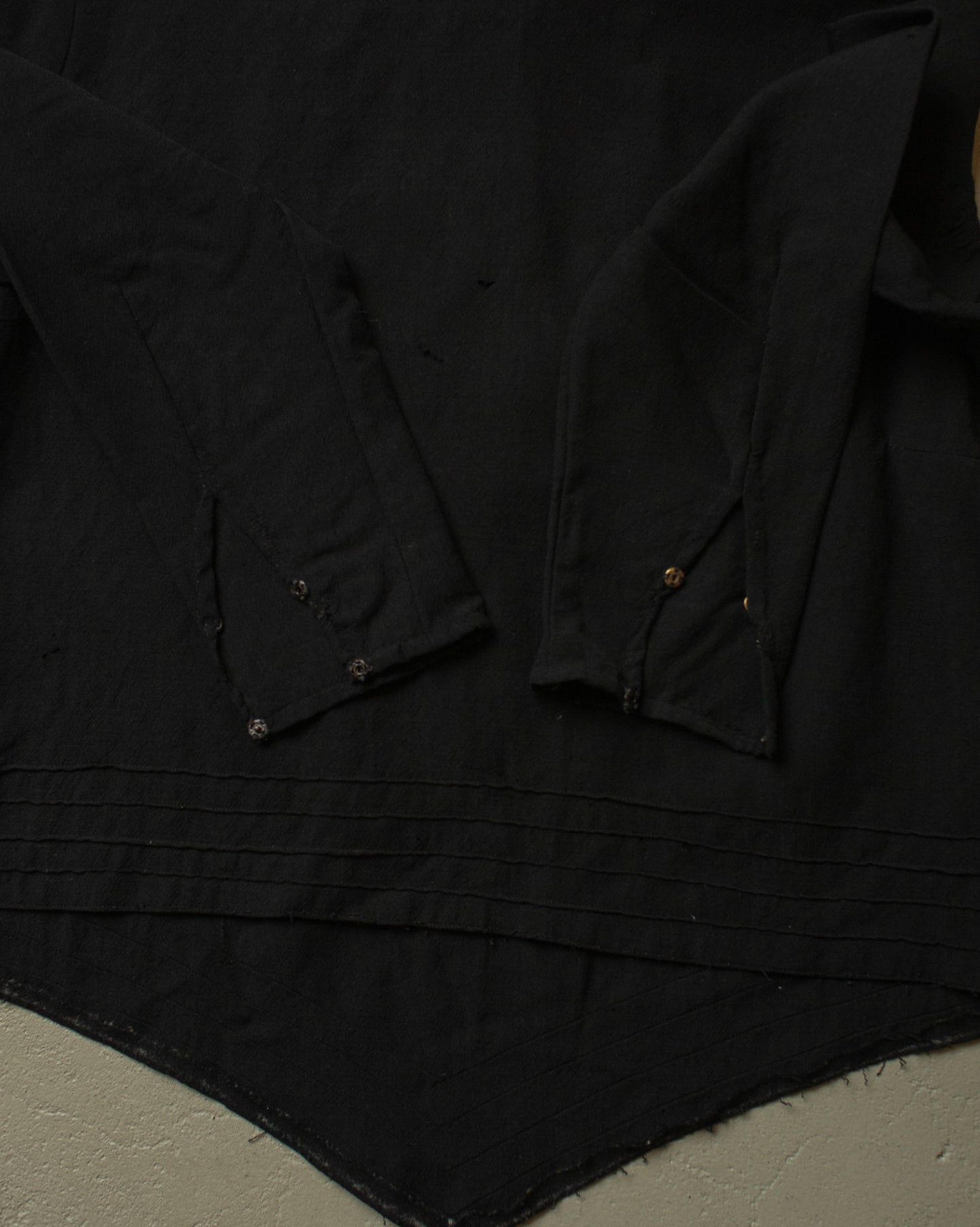 1920s/30s Womens Work Blouse black - S/M