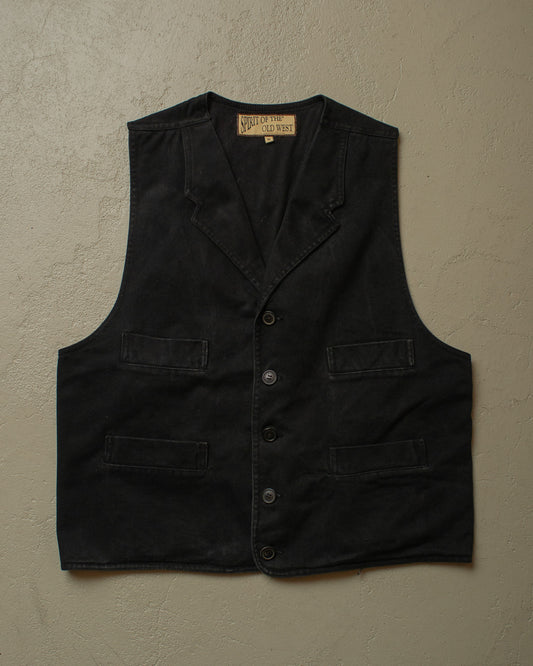 1990s does 1930s Canvas Work Vest black - M