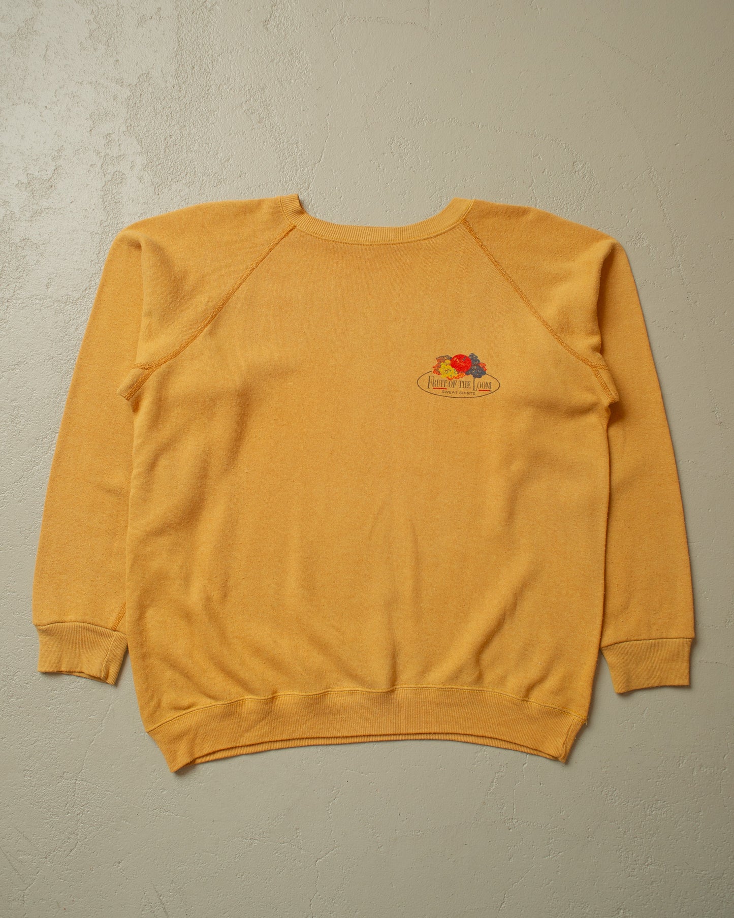 1970s Fruit of the Loom Sweatshirt mustard - M