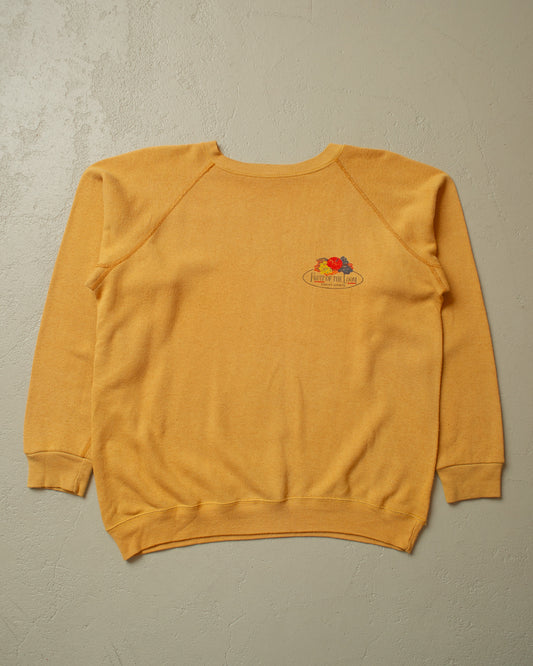 1970s Fruit of the Loom Sweatshirt mustard - M