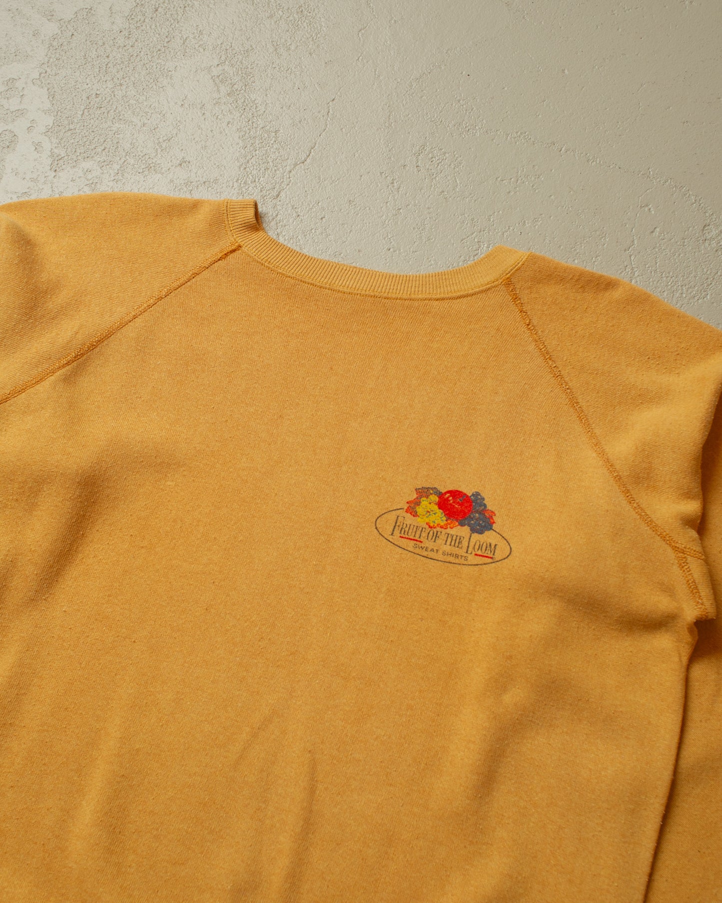 1970s Fruit of the Loom Sweatshirt mustard - M