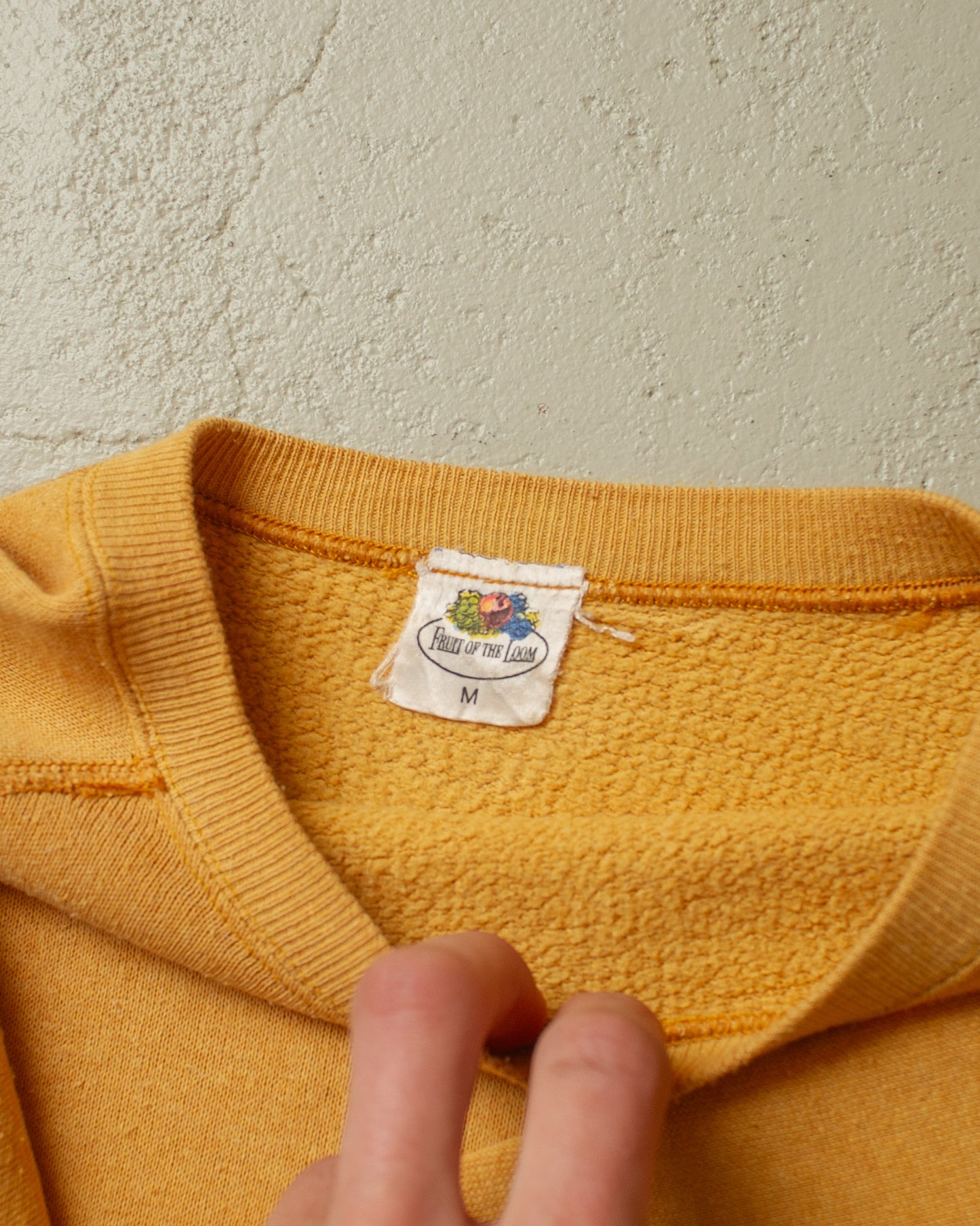1970s Fruit of the Loom Sweatshirt mustard - M