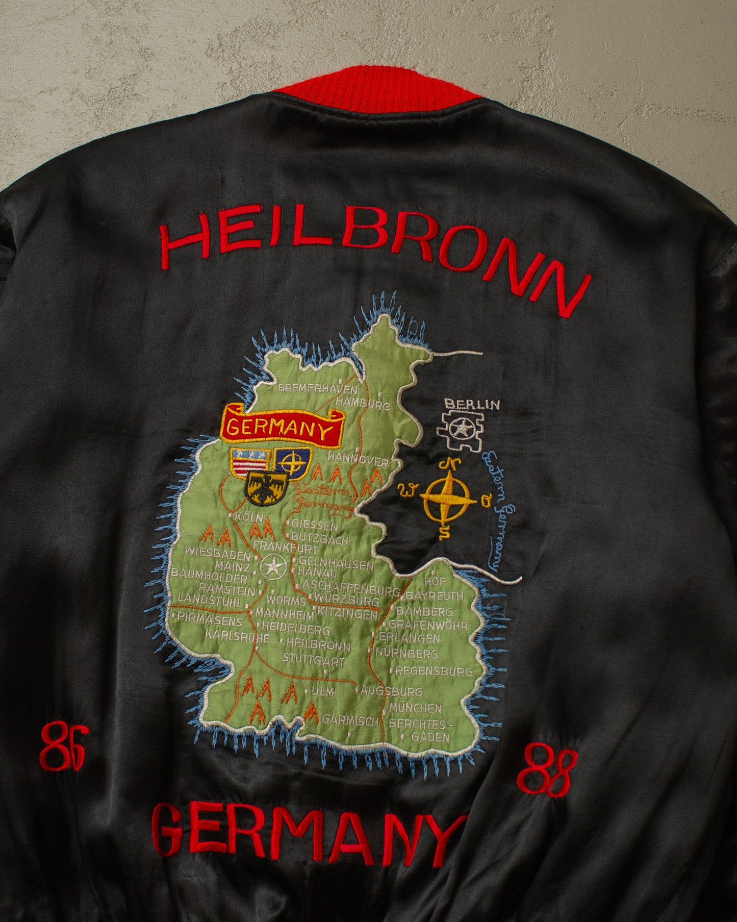 1980s German Heilbronn Souvenir Jacket black - L