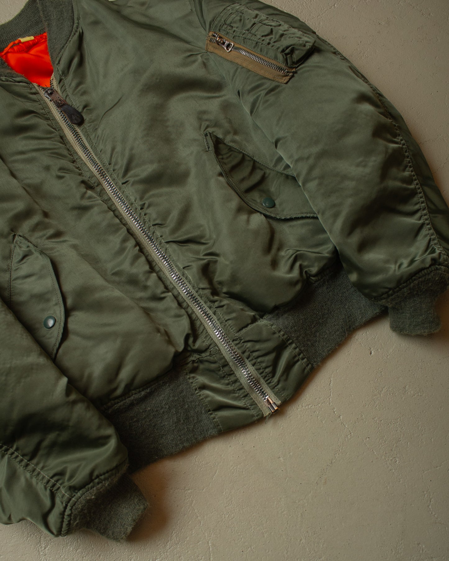 1970s US Air Force Reversible Flight Jacket green - M