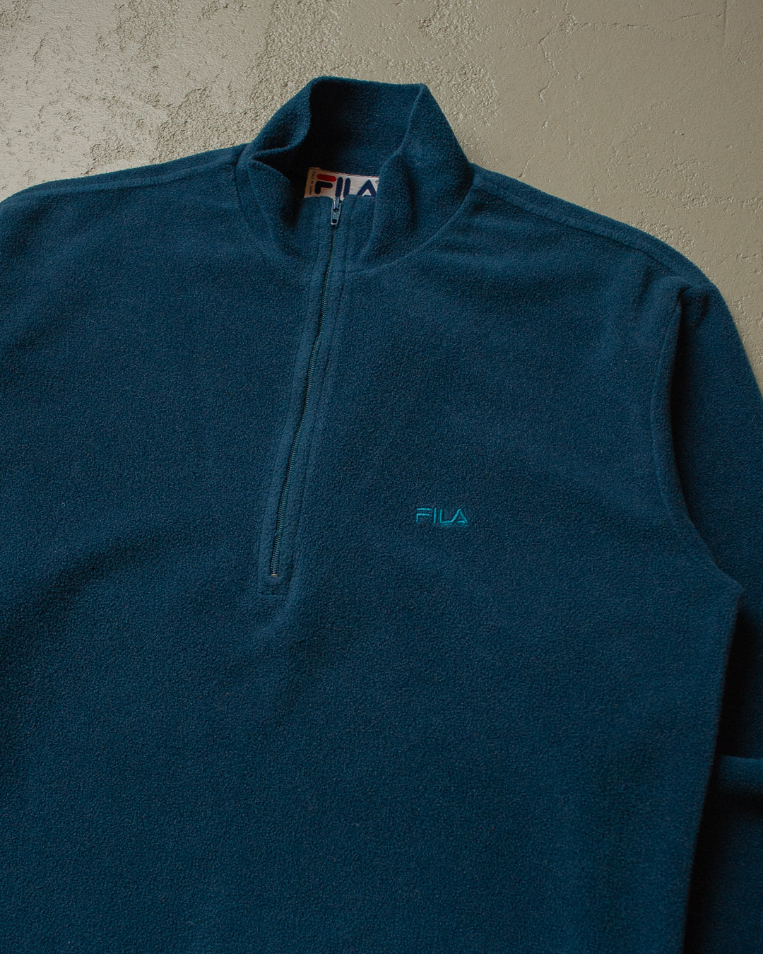 90s Fila light Quarter Zip Fleece blue - XS/S