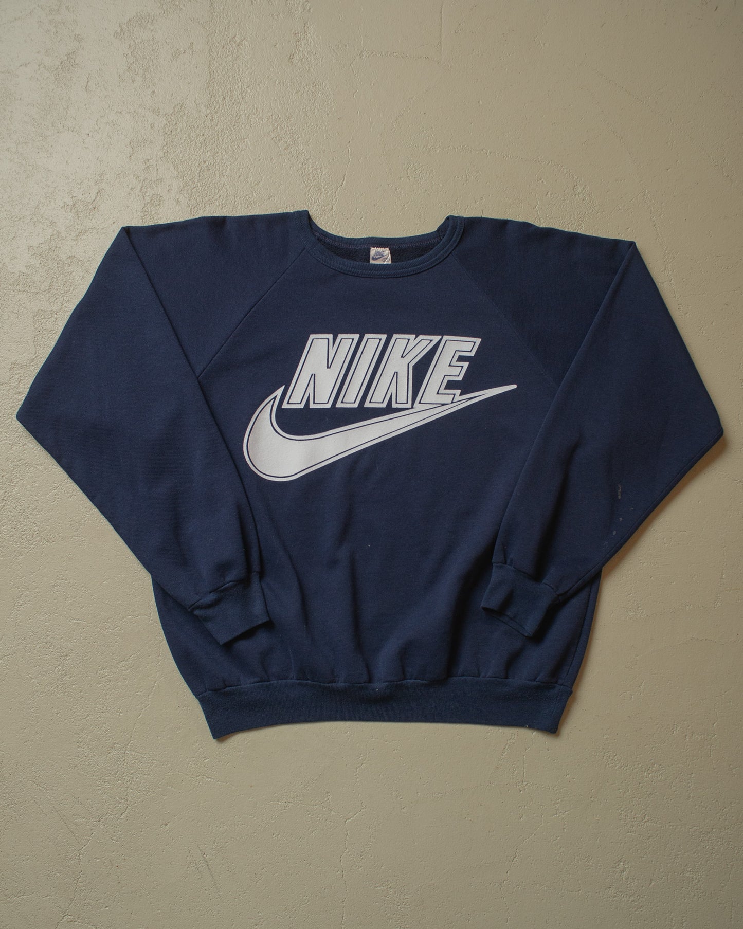1980s Nike Spellout Sweatshirt navyblue - M/L