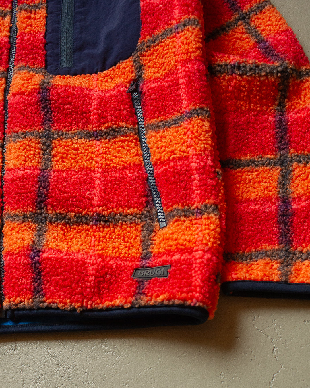 2000s Brugi Deep Pile Fleece orange - S/M