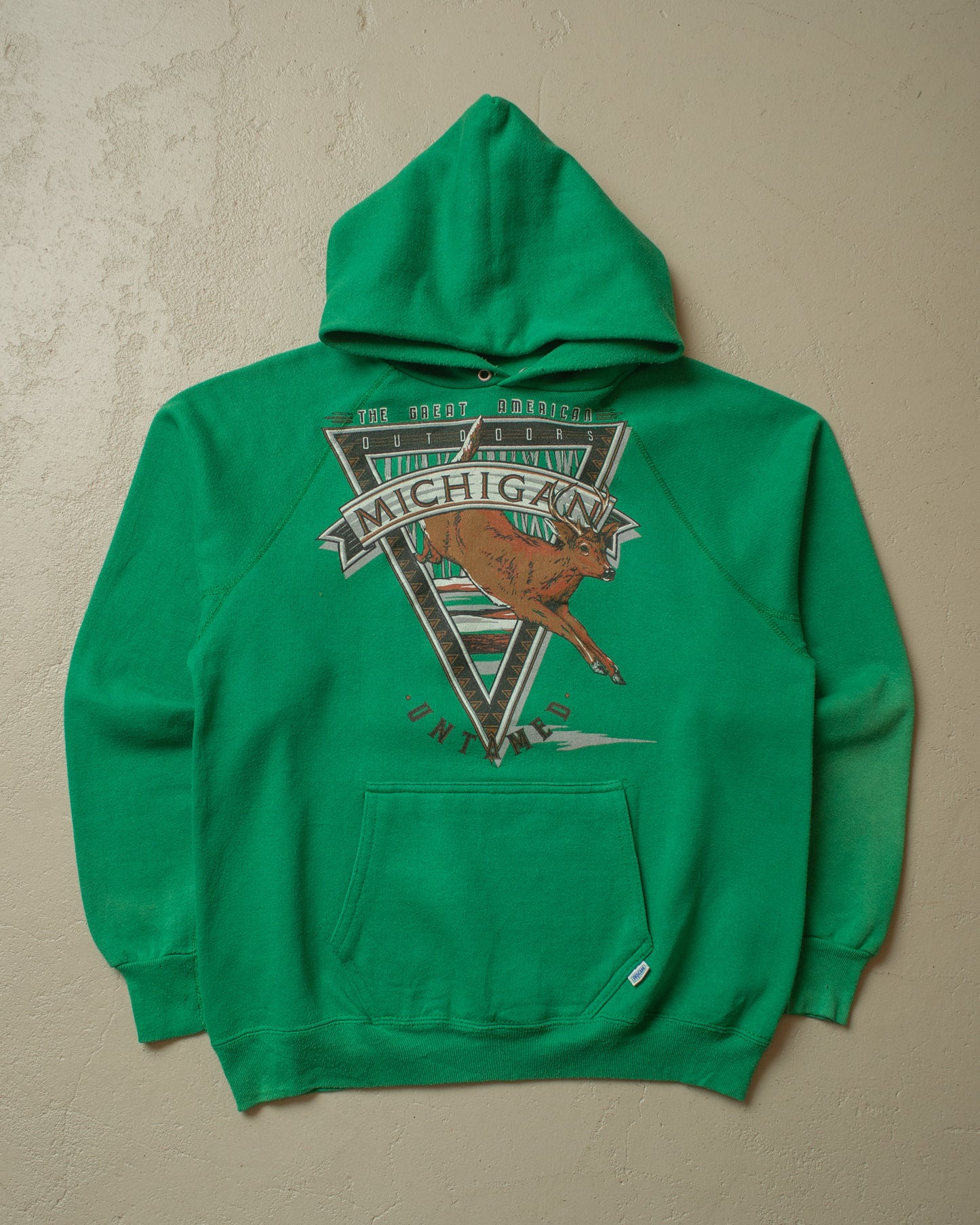 1980s Michigan Outdoors Hoodie green - M