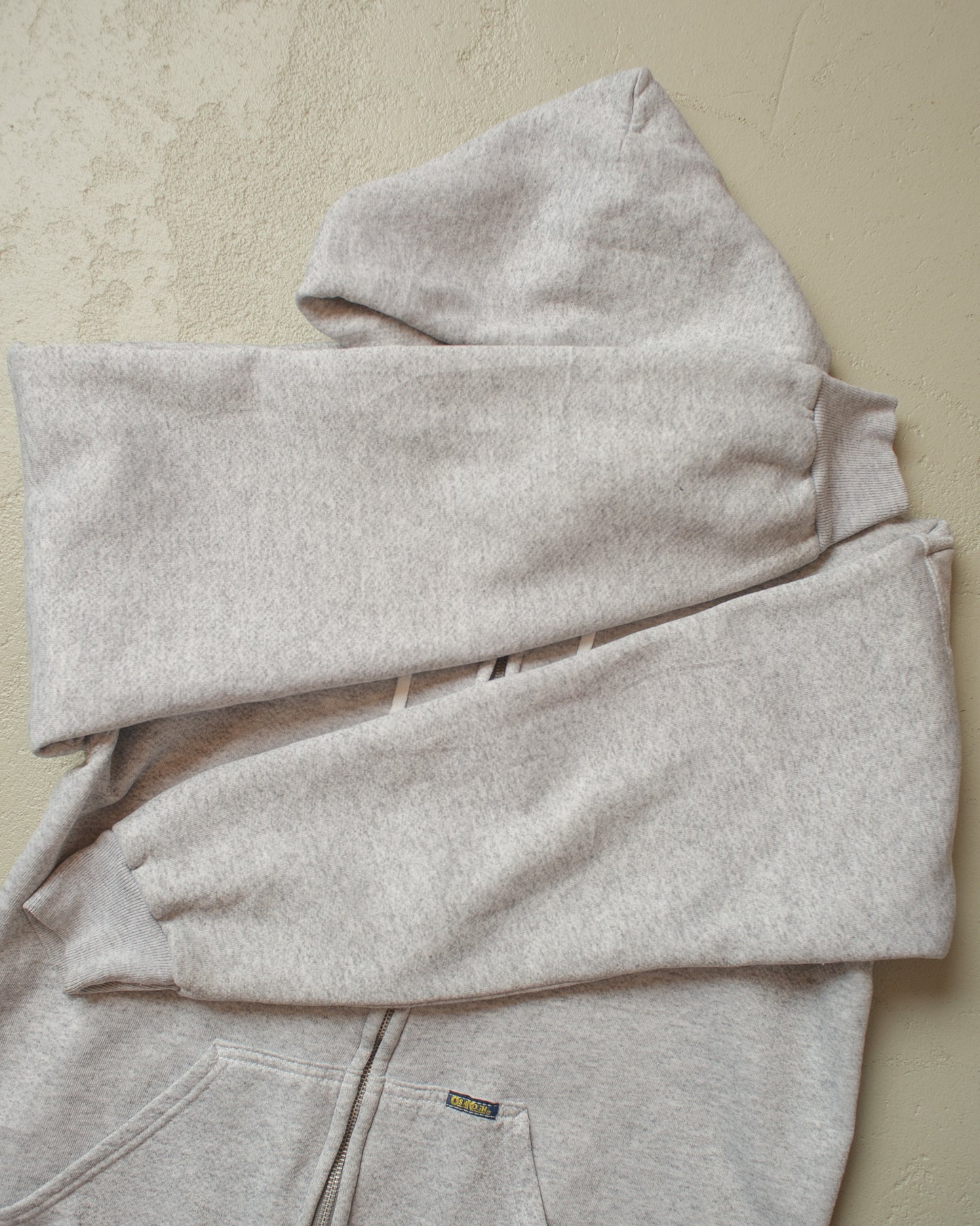 1970s/80s OshKosh Thermal Zip Up Hoodie grey - L
