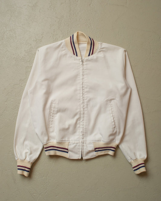 1950s/60s Bloomingdale Boys Shop Cotton Jacket white - S/M