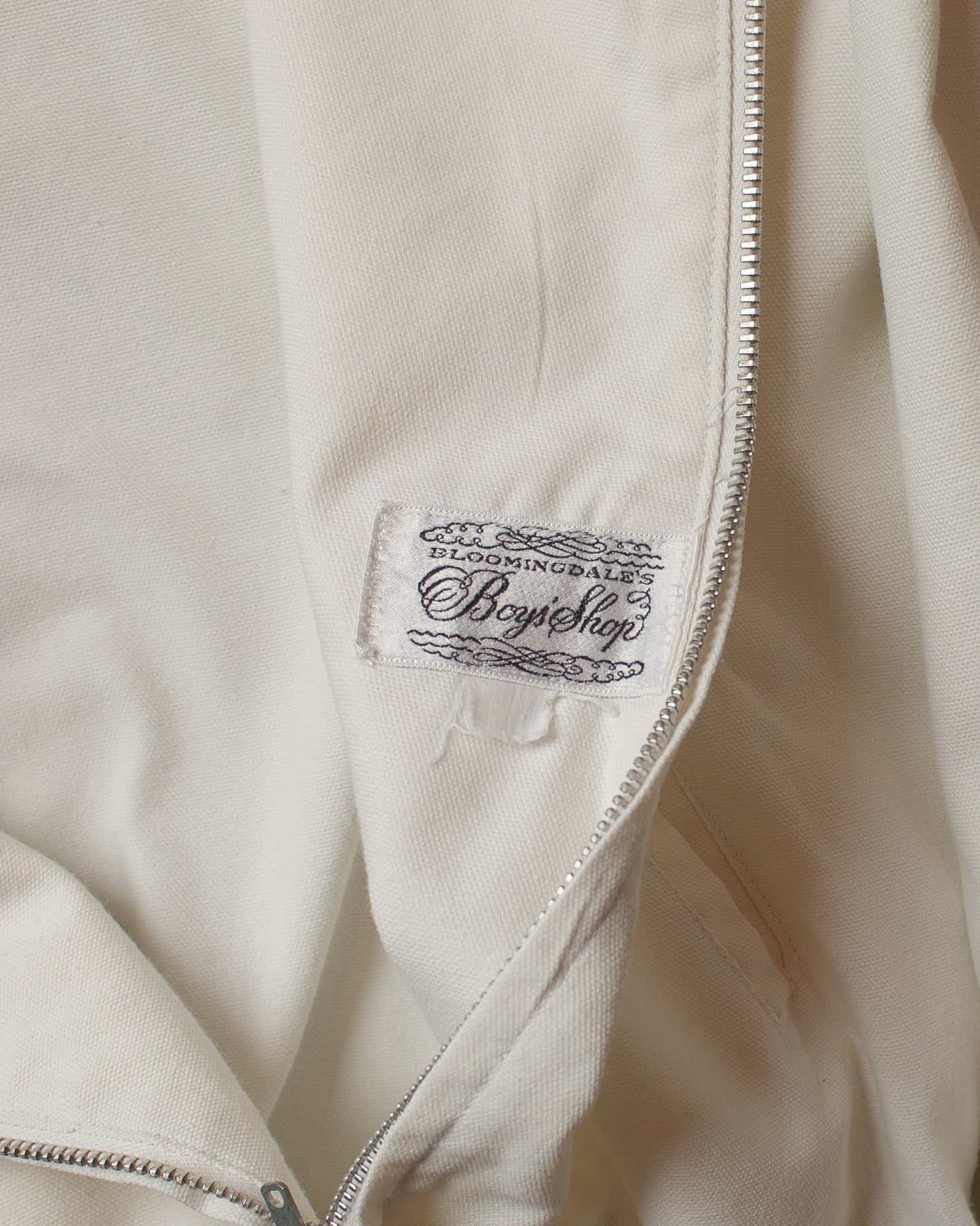 1950s/60s Bloomingdale Boys Shop Cotton Jacket white - S/M