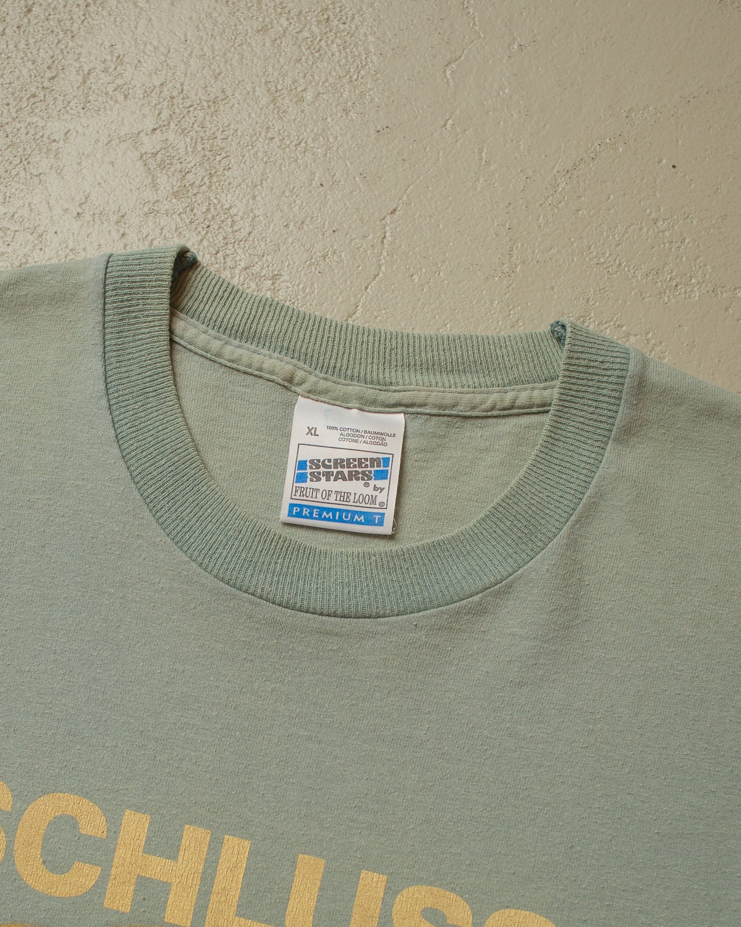 90s "Schluss mit Lustig" T-shirt Faded blue - XL