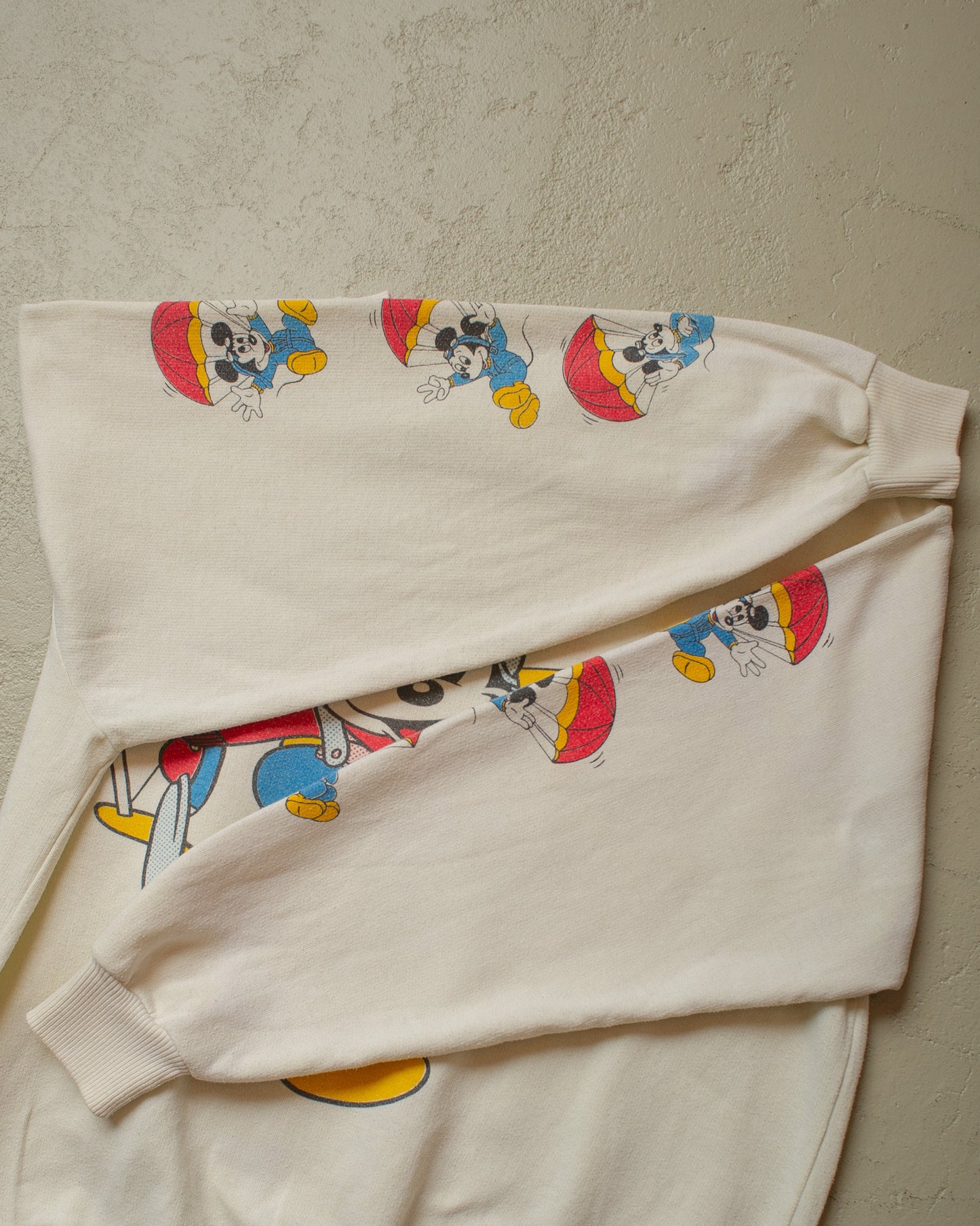 1980s Disney Pilot Mickey Sweatshirt white - M/L