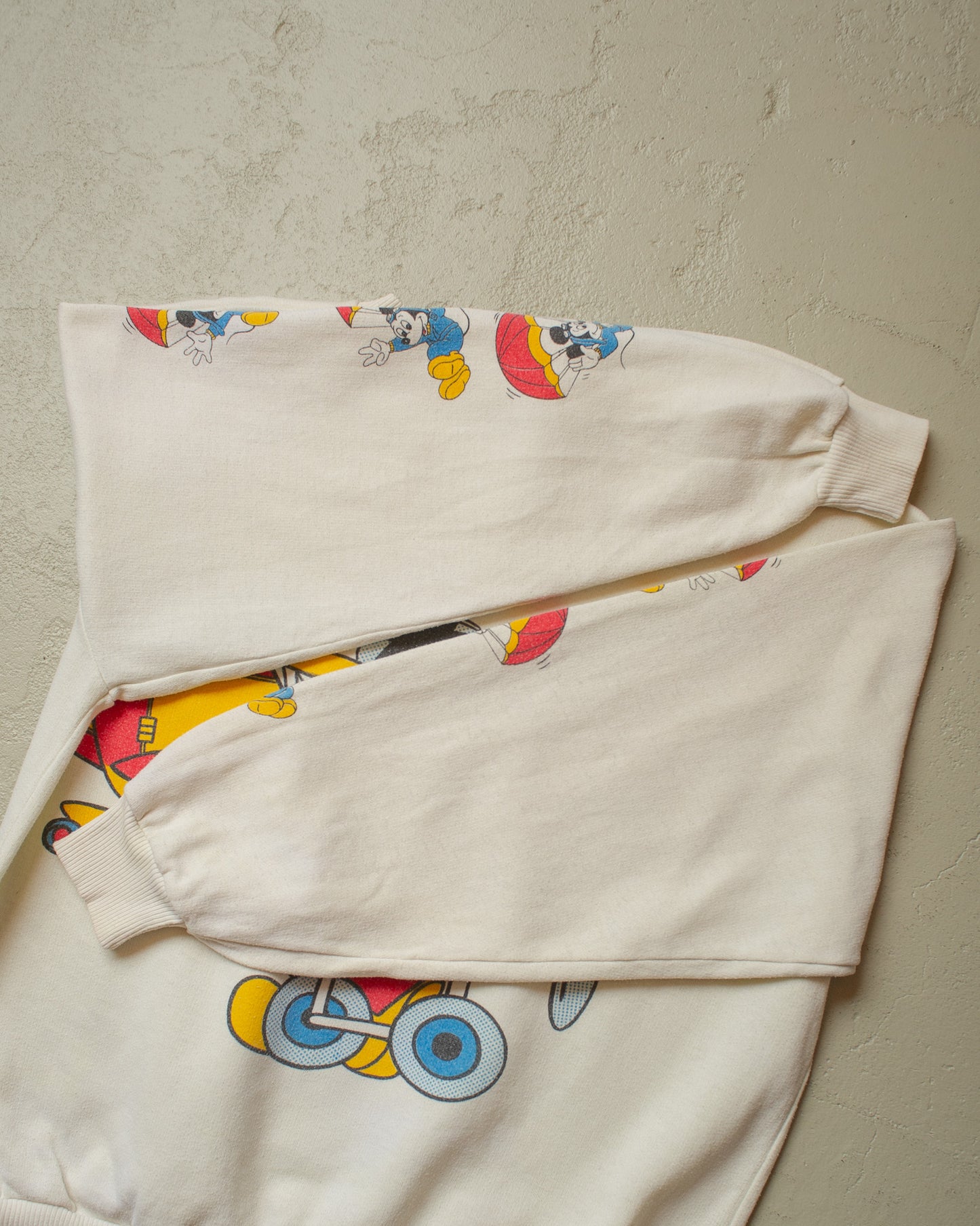 1980s Disney Pilot Mickey Sweatshirt white - M/L