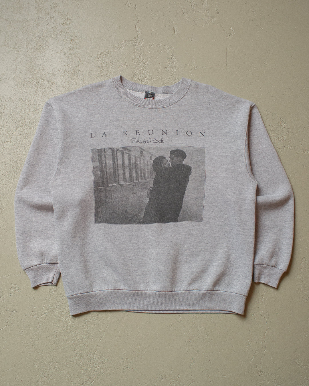 90s "La Reunion" Sheila Rock Sweatshirt grey - L/XL