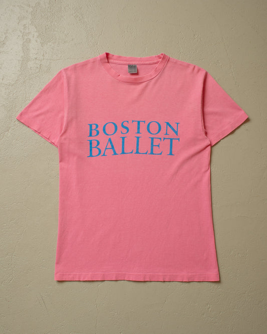 1980s distressed Boston Ballet T-shirt pink - S/M