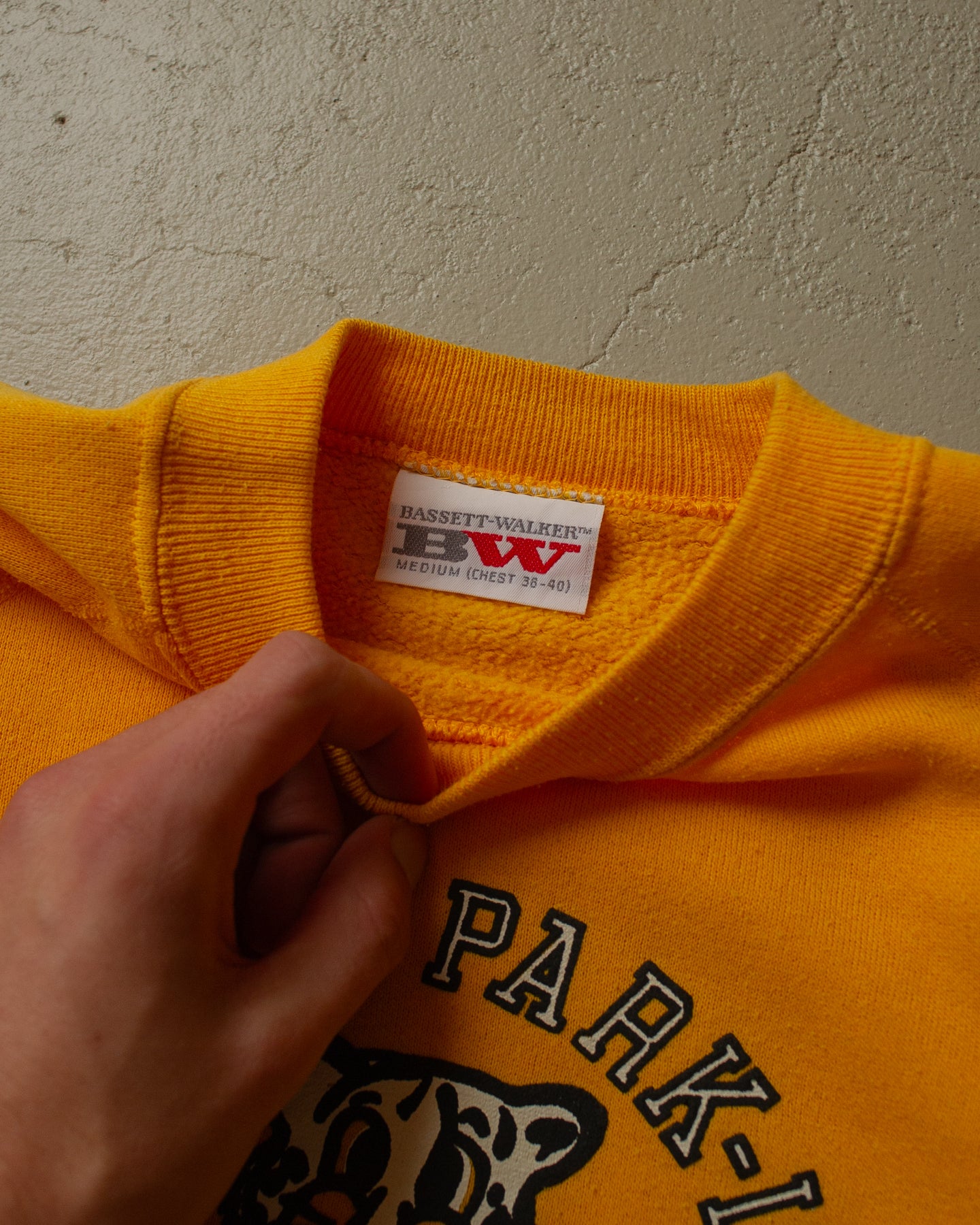 1980s Linden Leopards Sweatshirt yellow - S/M