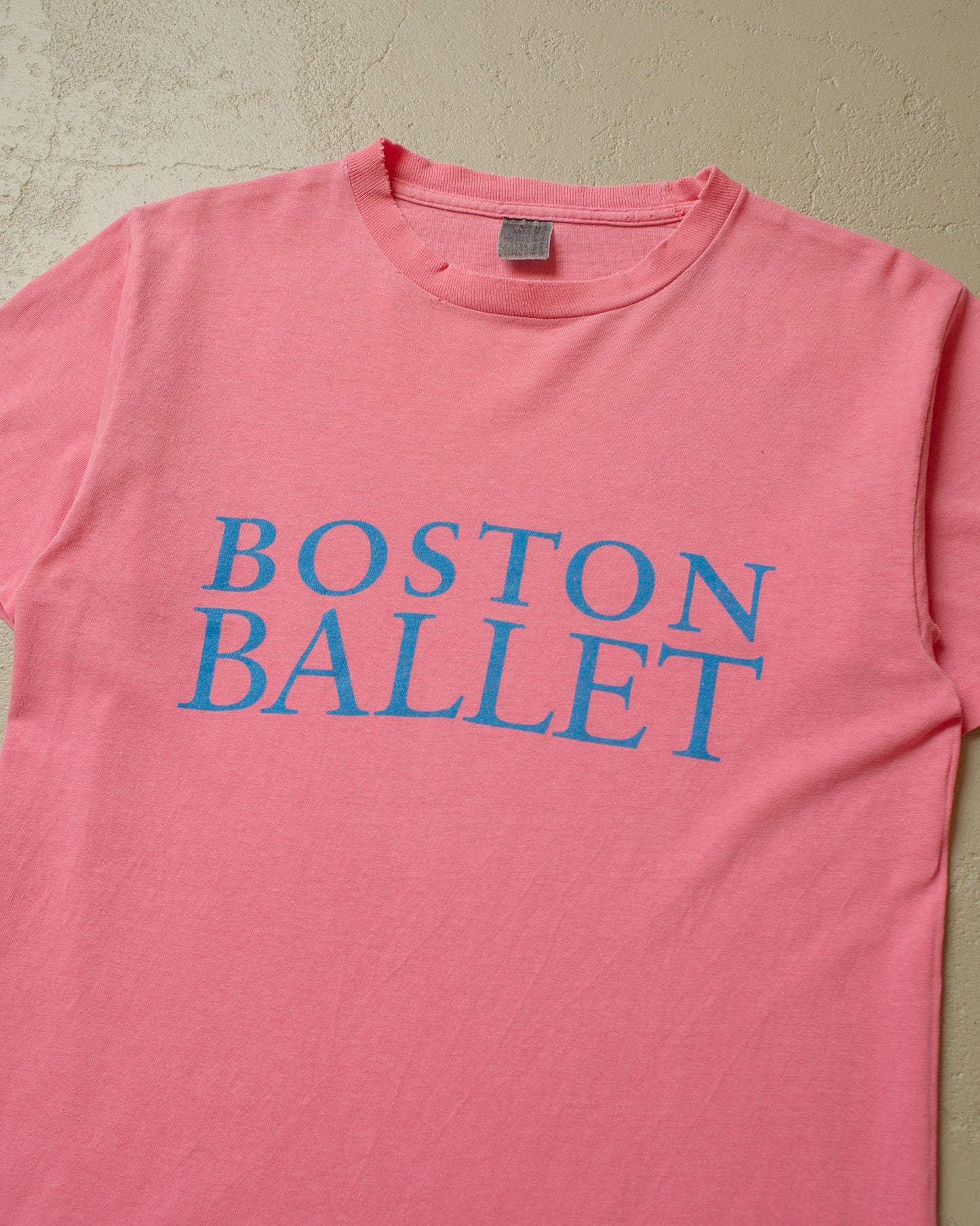 1980s distressed Boston Ballet T-shirt pink - S/M