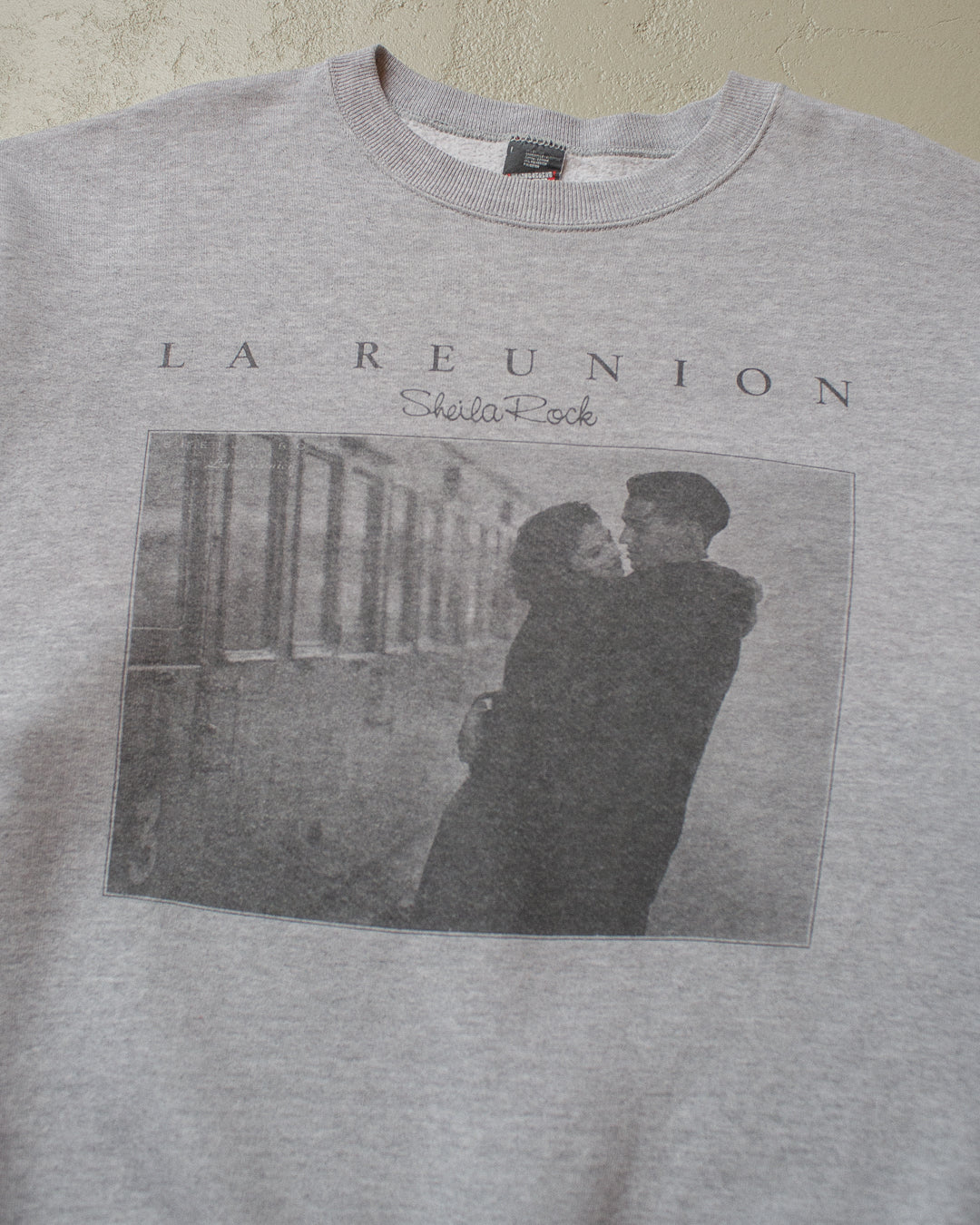 90s "La Reunion" Sheila Rock Sweatshirt grey - L/XL