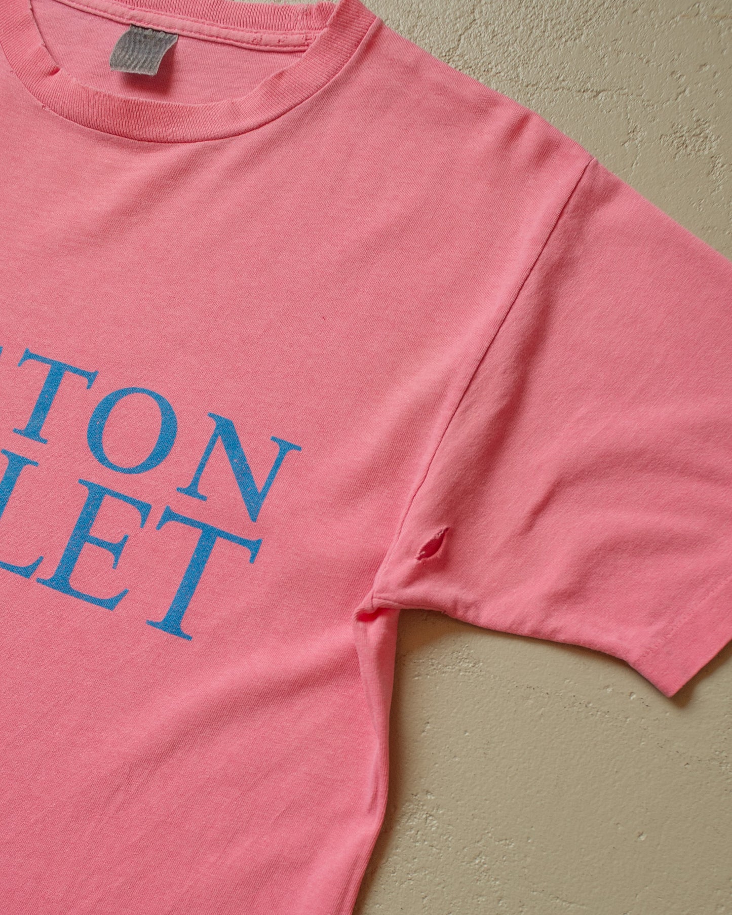 1980s distressed Boston Ballet T-shirt pink - S/M
