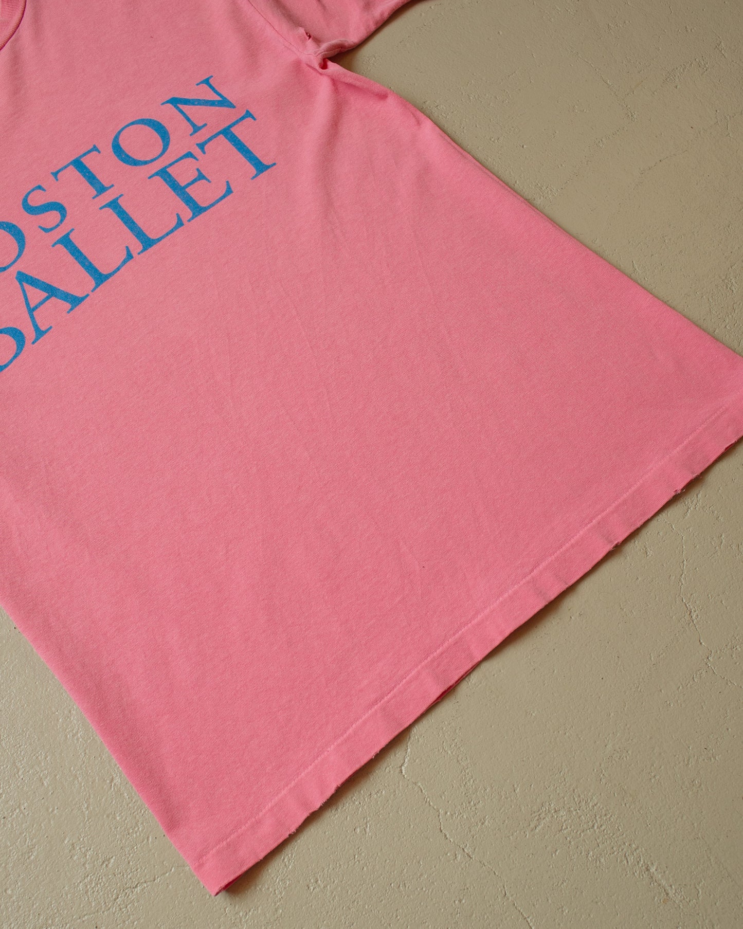 1980s distressed Boston Ballet T-shirt pink - S/M