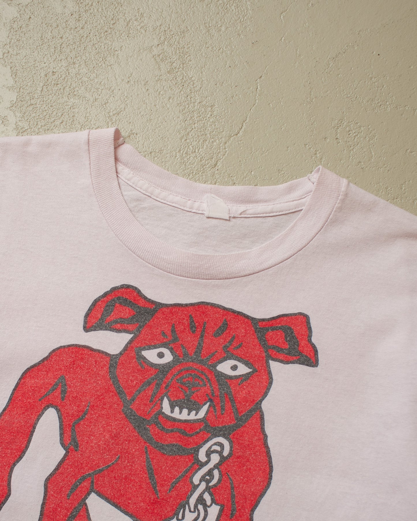1980s "Abwärts" Bulldog T-shirt white - M/L