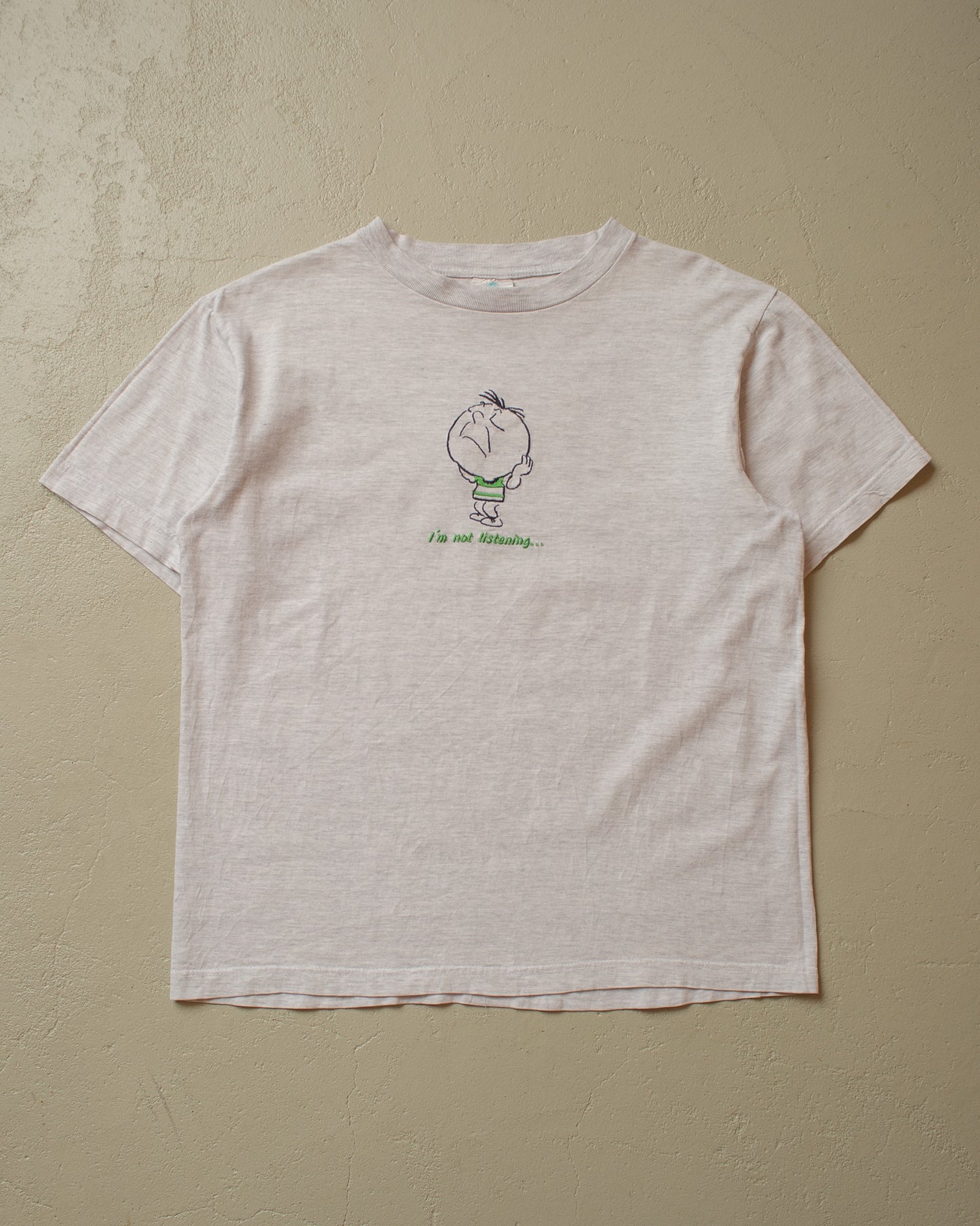 1990s "I´m not Listening" T-shirt grey - L
