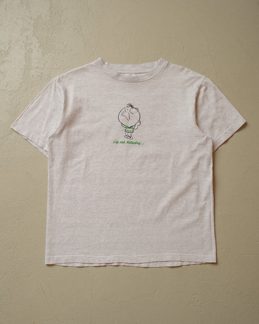 1990s "I´m not Listening" T-shirt grey - L