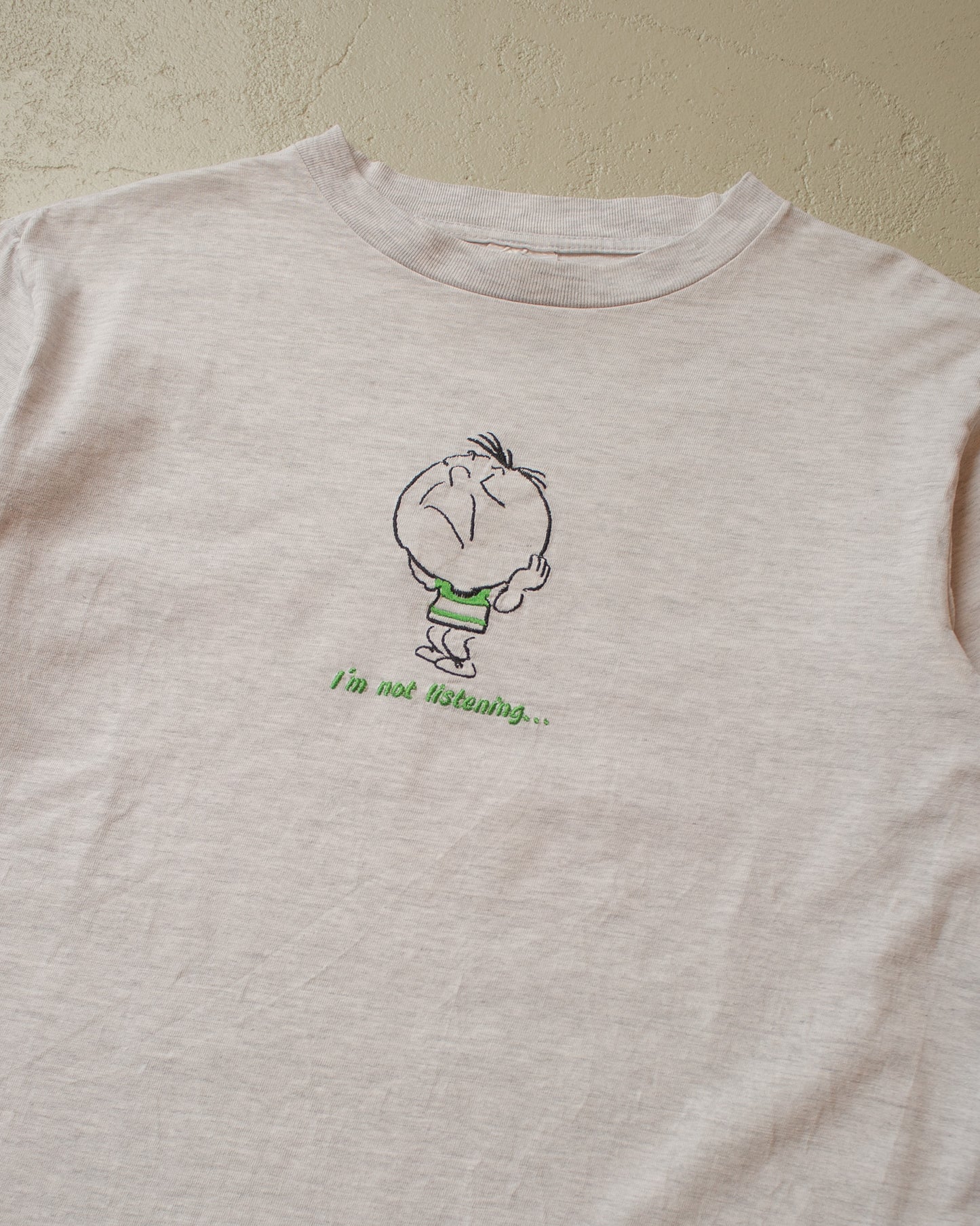 1990s "I´m not Listening" T-shirt grey - L