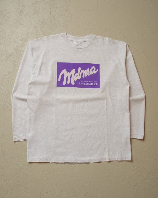 1990s Mdma Ravermilch Longsleeve grey - XL