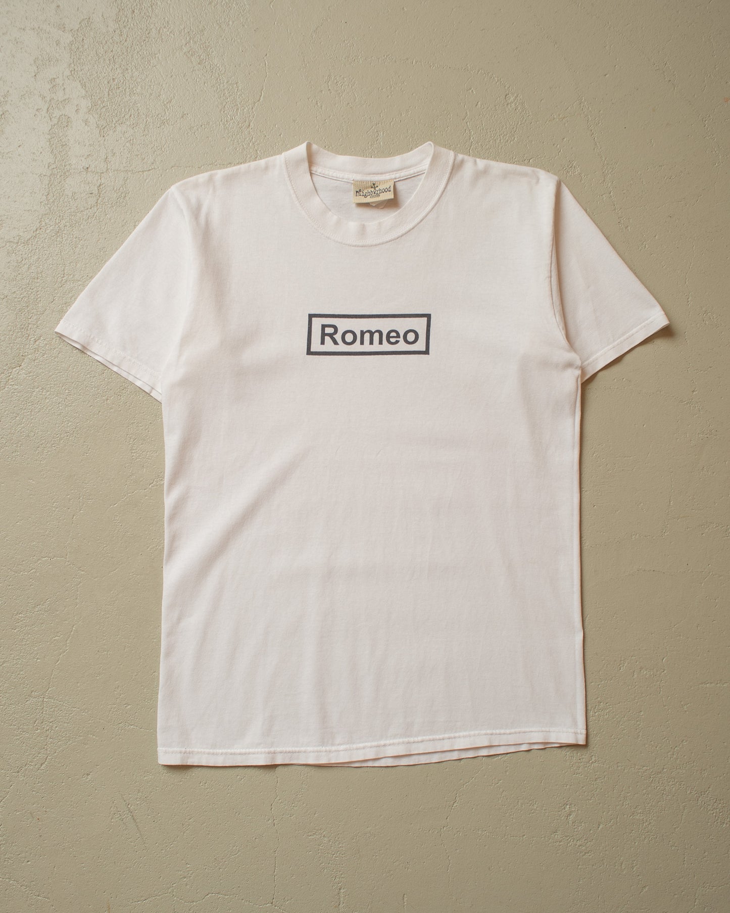 90s Romeo Box Logo T-shirt white - M