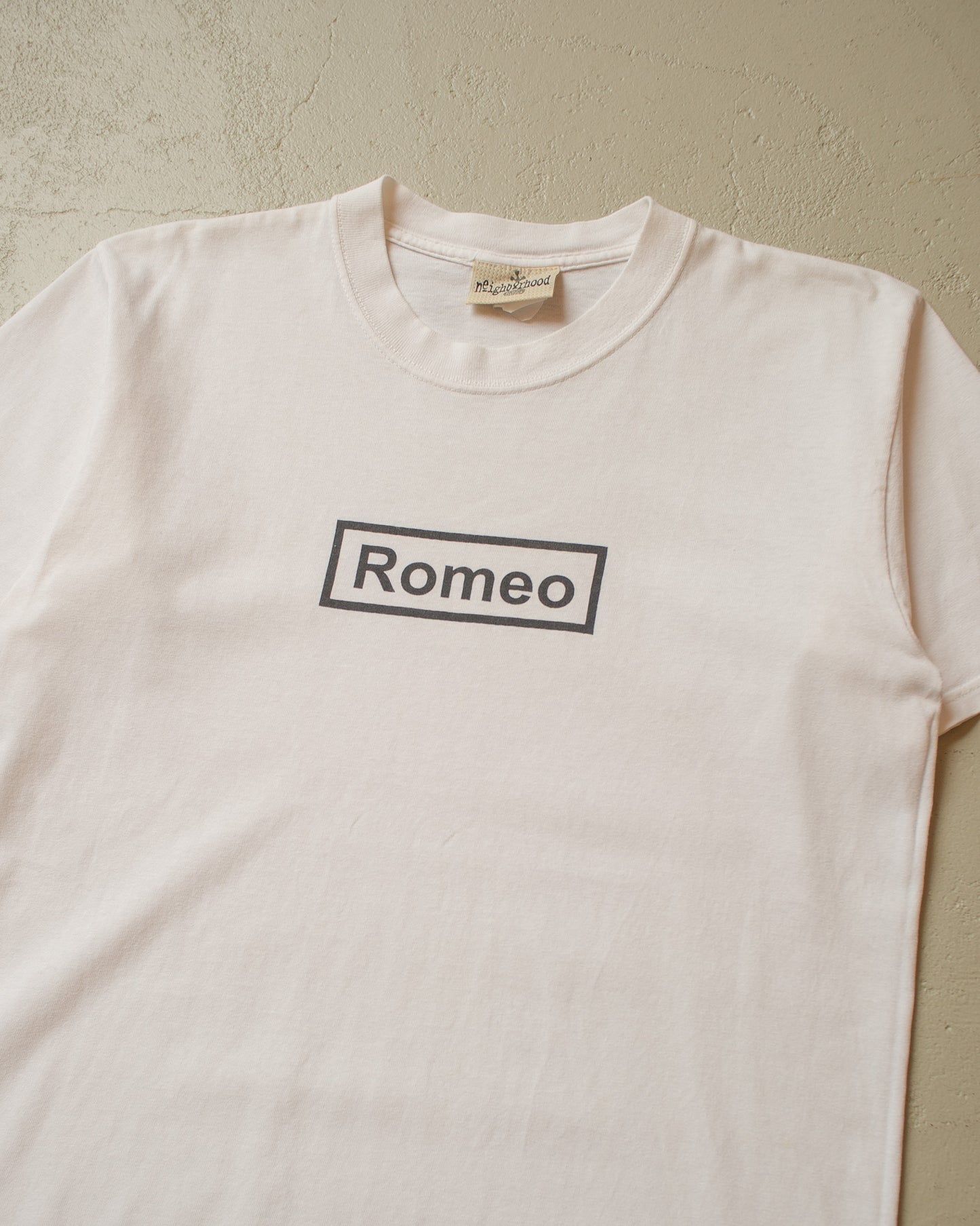 90s Romeo Box Logo T-shirt white - M