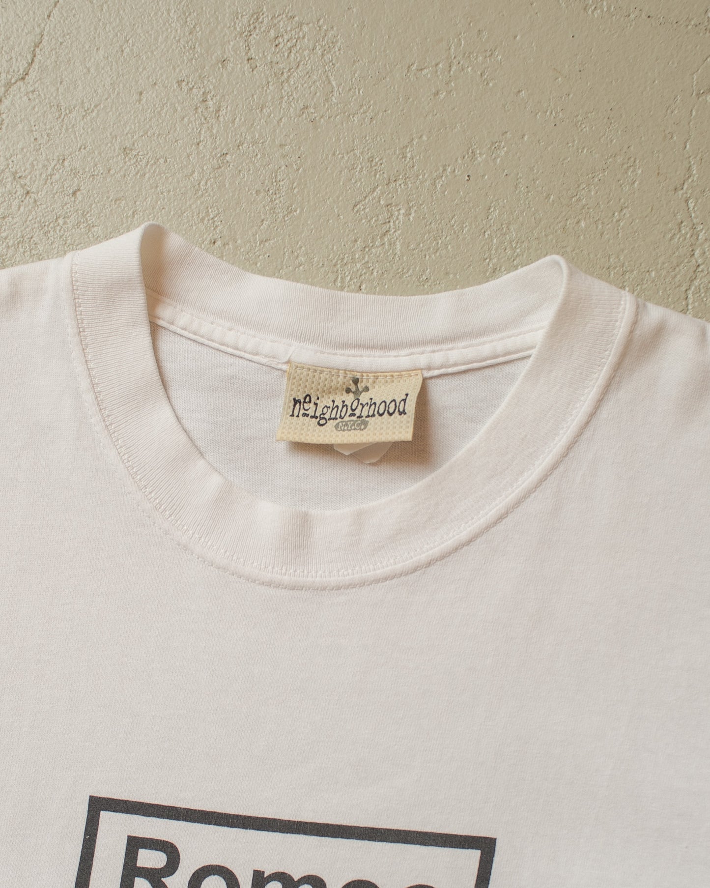 90s Romeo Box Logo T-shirt white - M