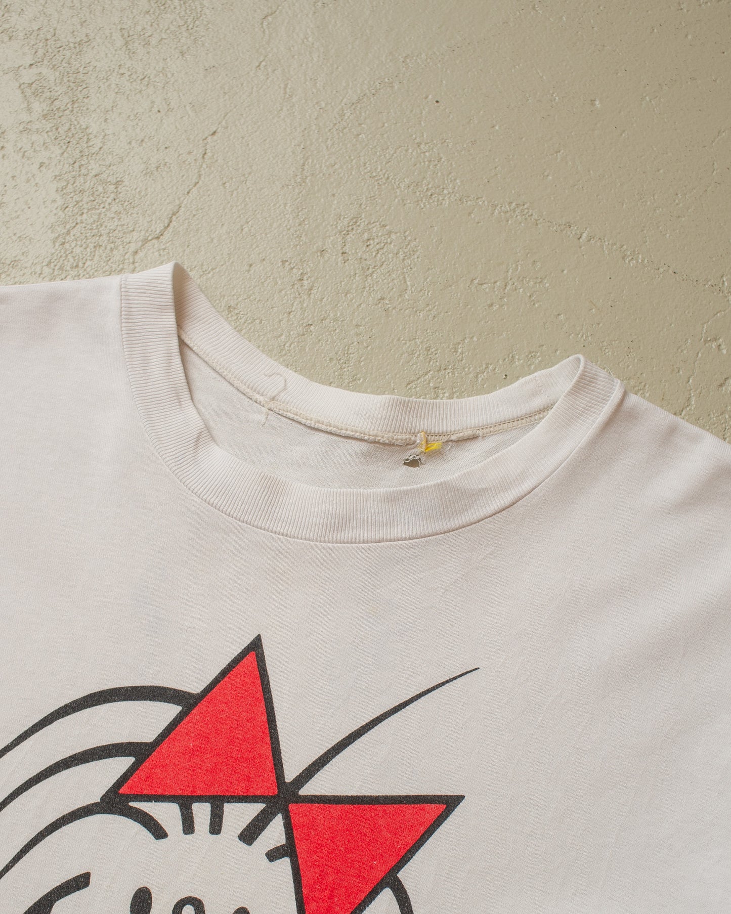 1980s distressed Ribbon Japan Brewery T-shirt white - M