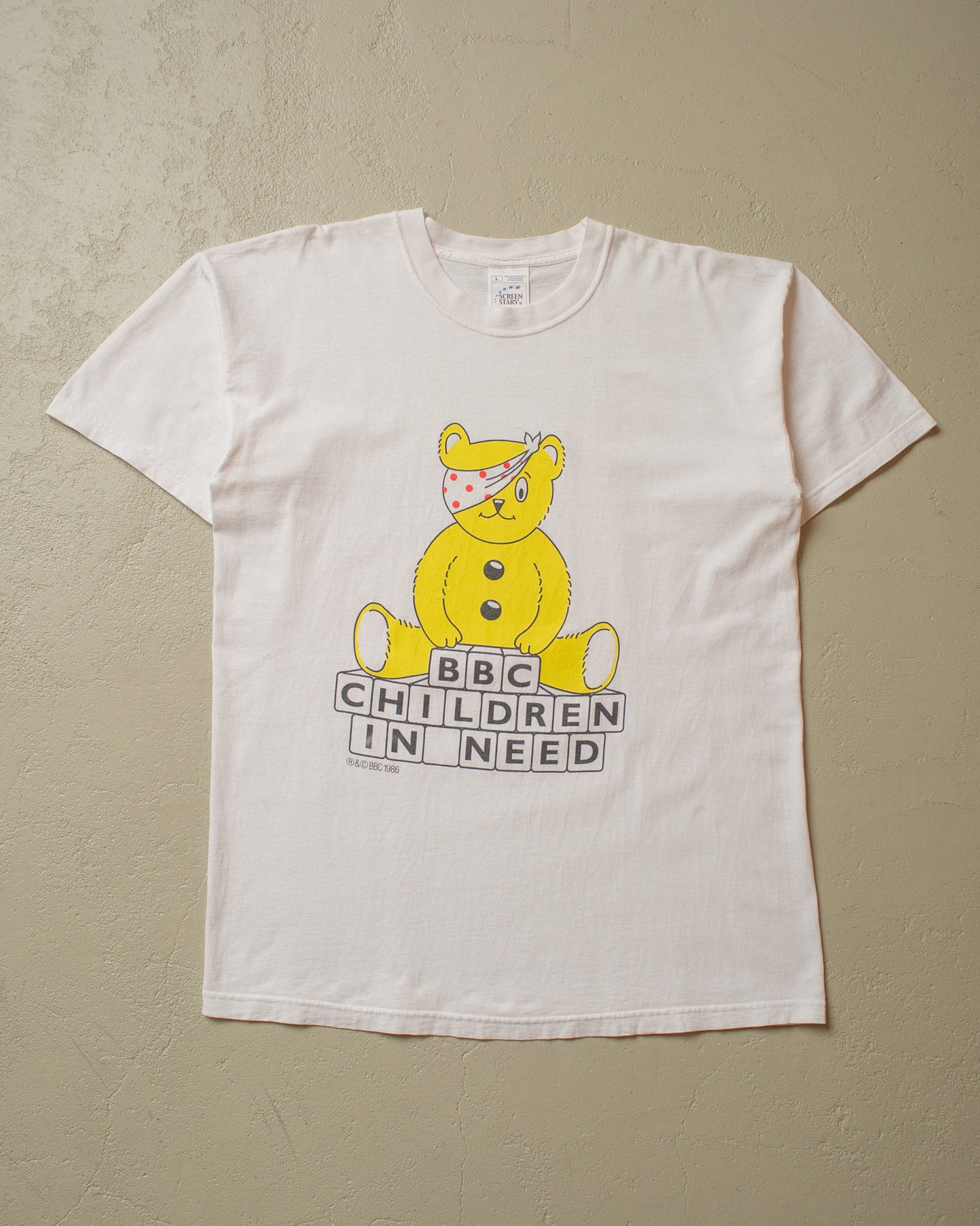 2000s BBC "Children in Need" T-shirt white - L