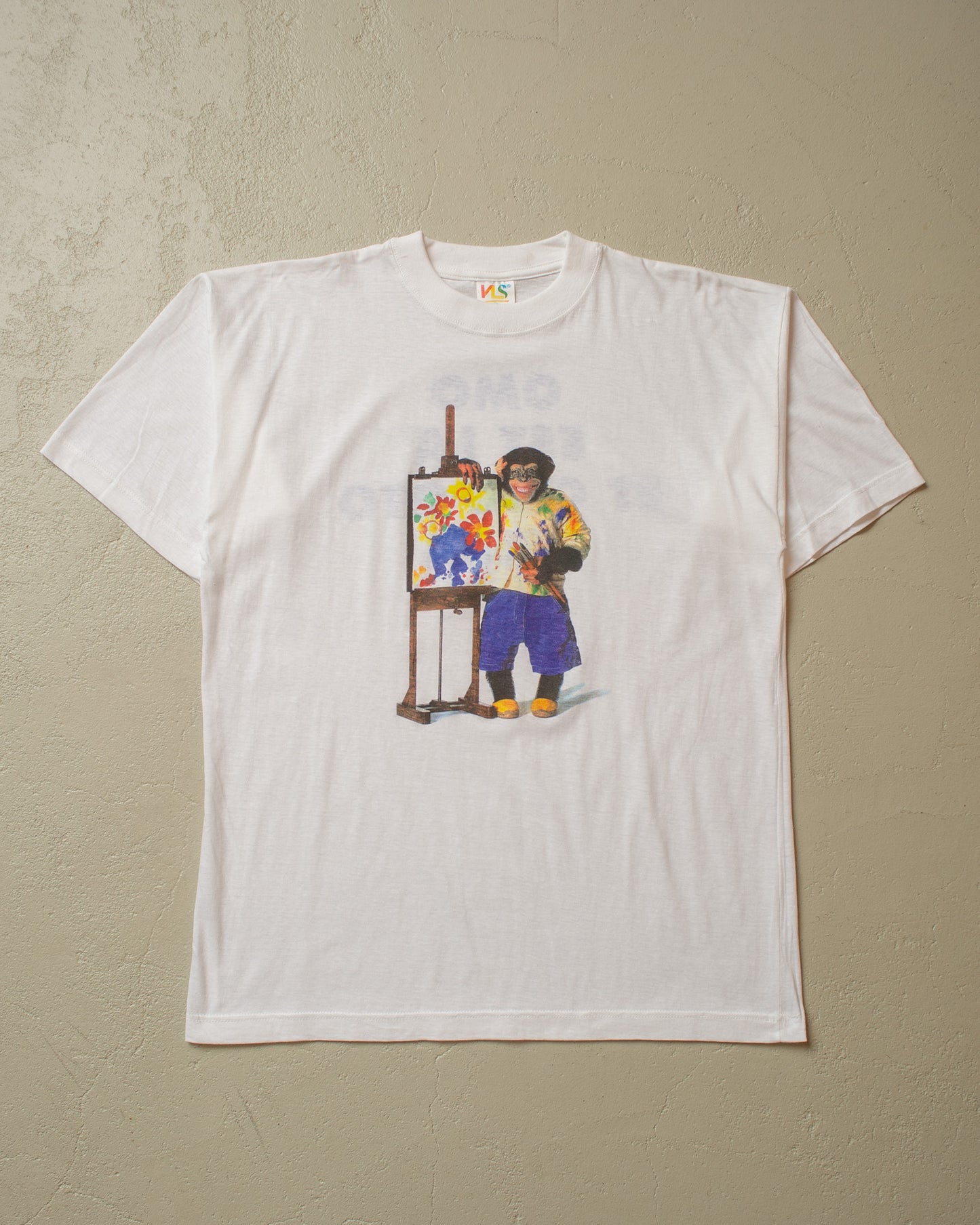 1990s Omo "..et Crapoto Basta" Wash Powder Promo T-shirt white - L