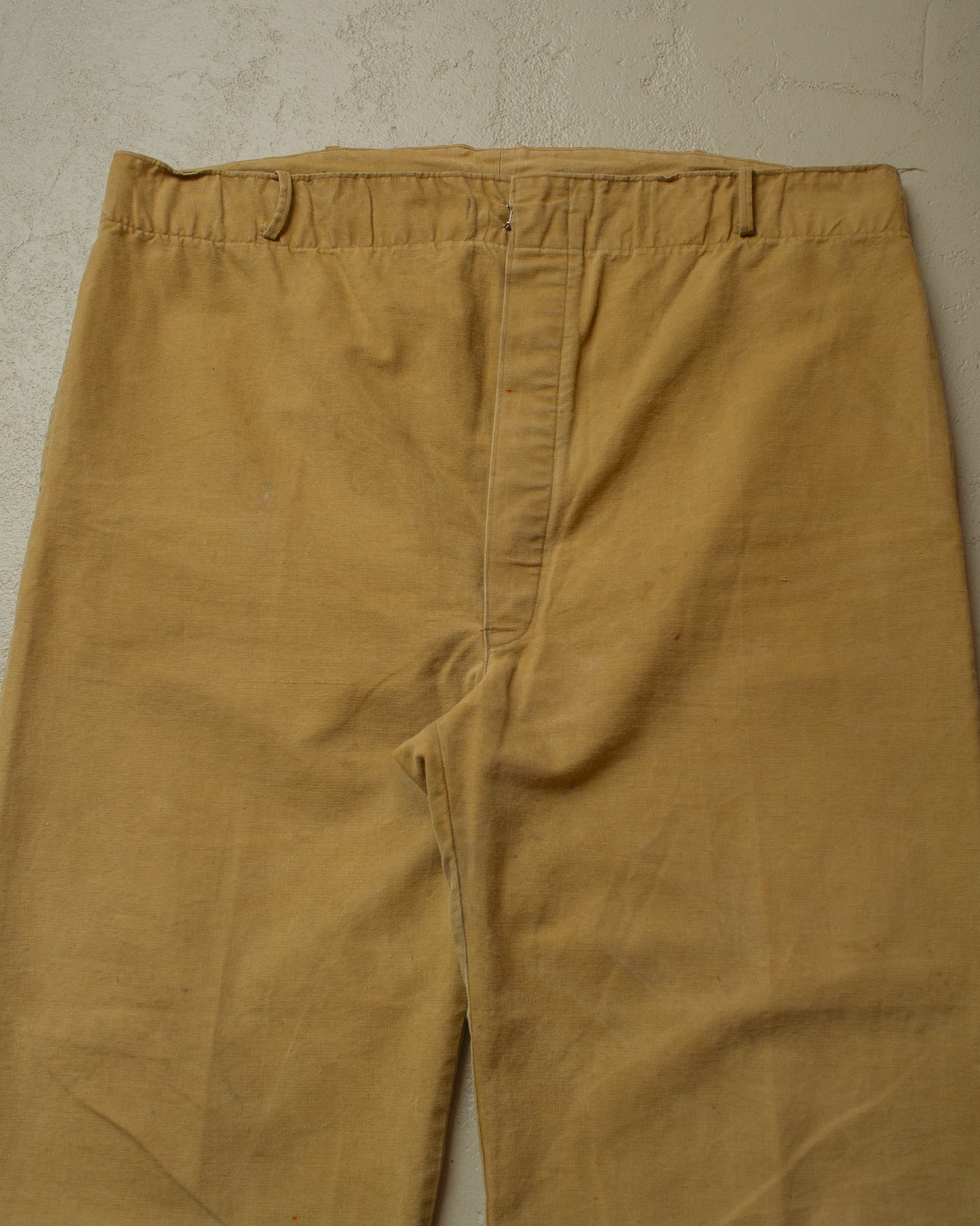 1930s/40s French Light Work Pants beige - W43 L29