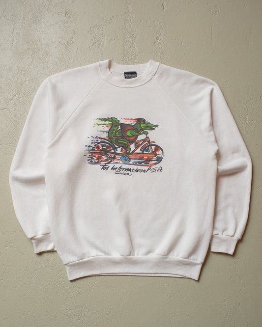 90s Cuba Bike Race Sweatshirt white - L