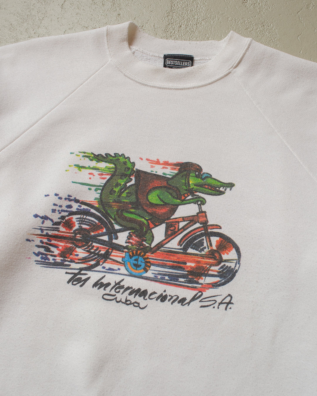 90s Cuba Bike Race Sweatshirt white - L