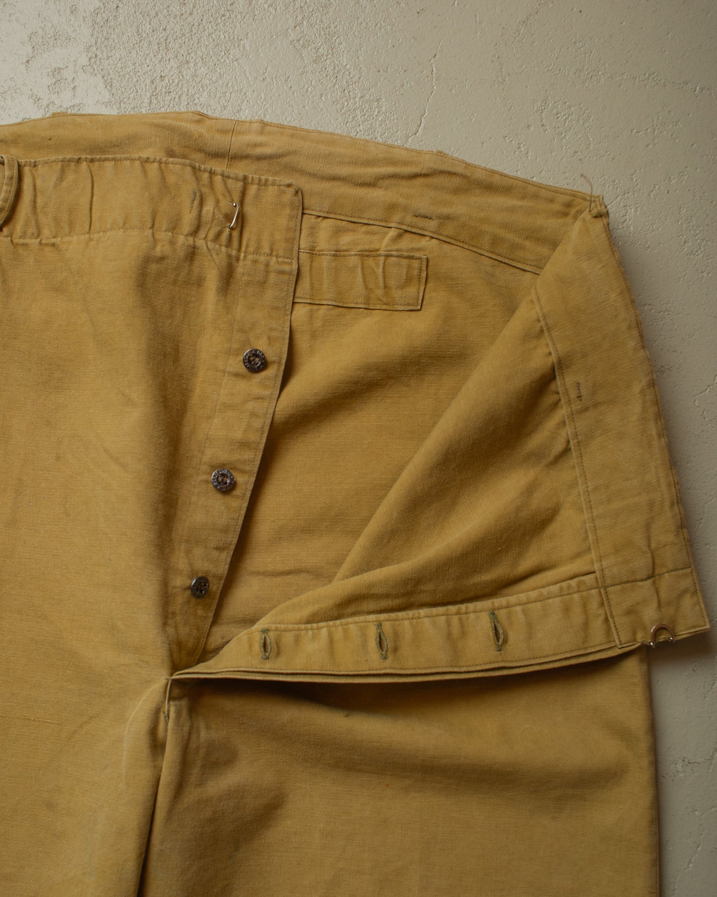 1930s/40s French Light Work Pants beige - W43 L29