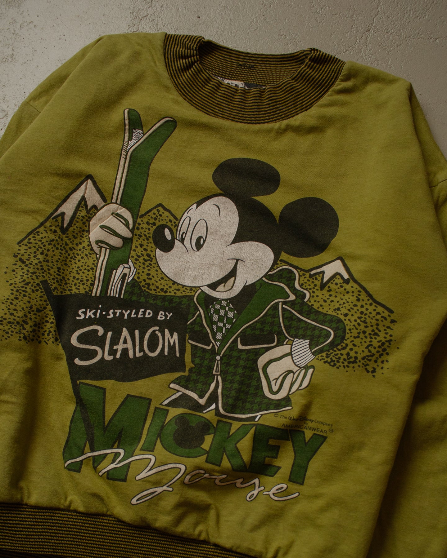 80s/90s Disney Mickey 2in1 Sweatshirt green - S