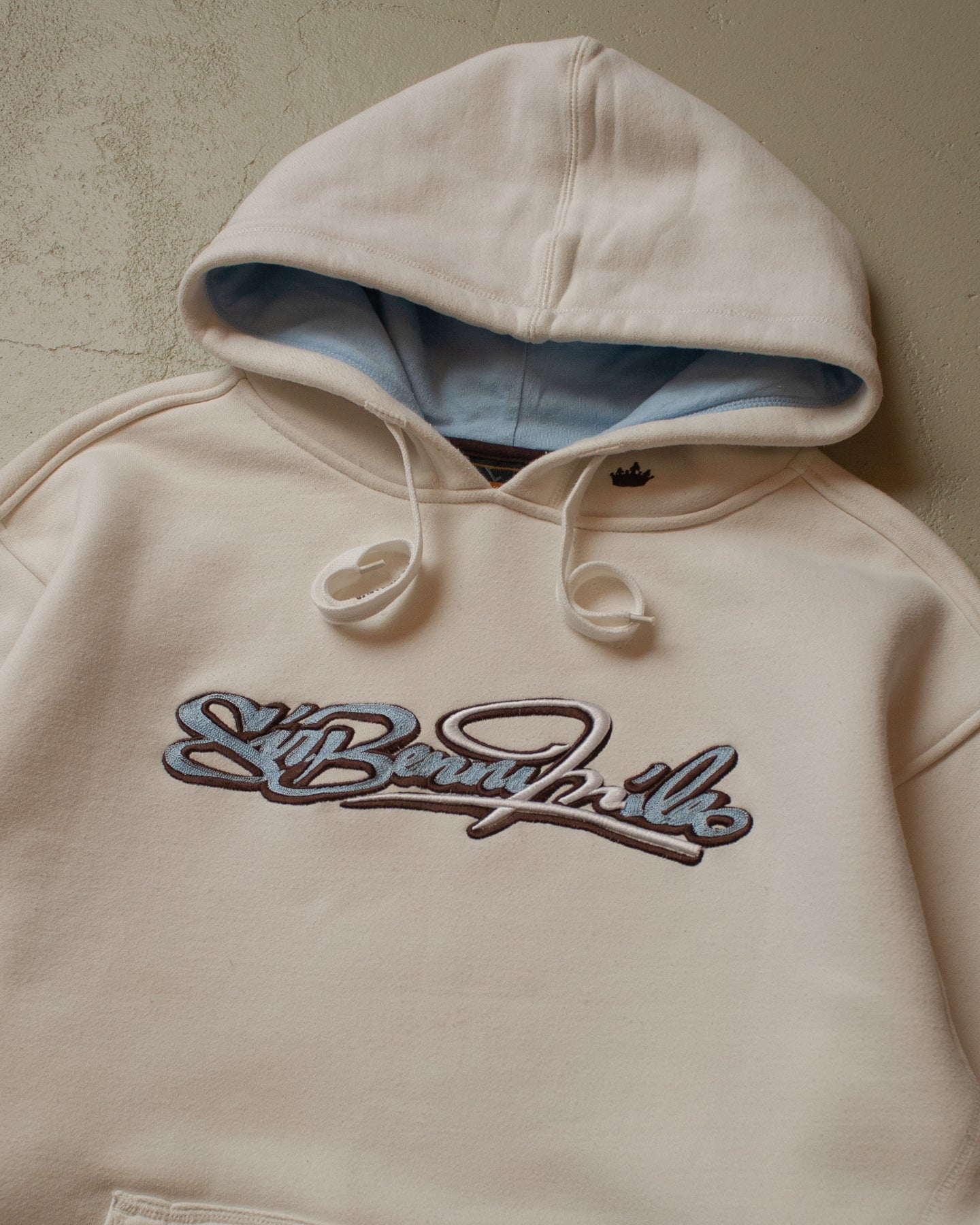 2000s Sir Benni Miles Spellout Hoodie white - XL